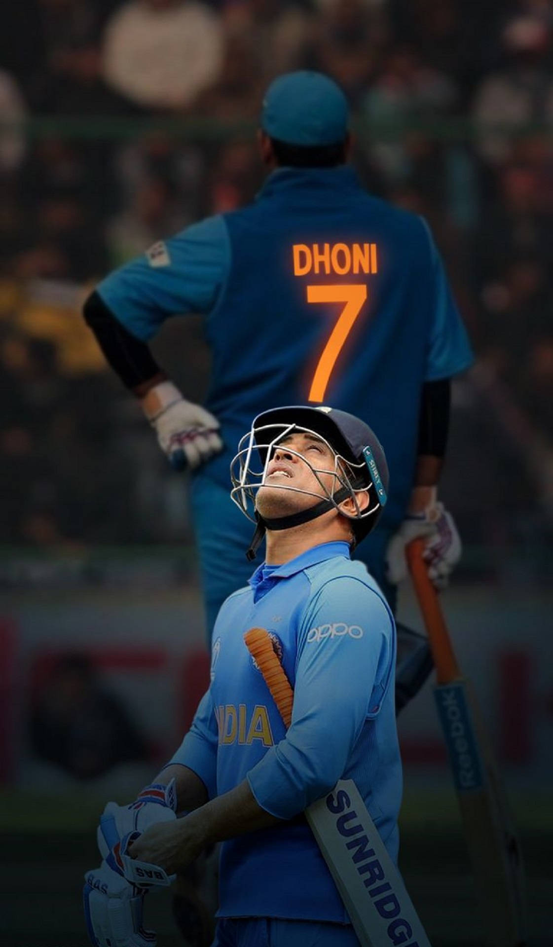 Ms Dhoni Indian Cricket Poster Background