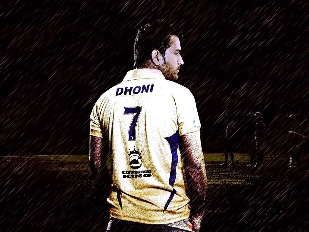 Ms Dhoni Jersey Number Seven Background