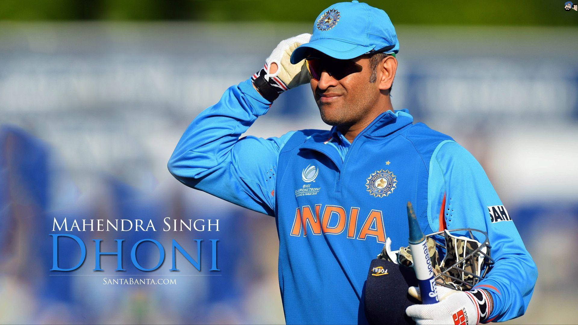 Ms Dhoni Team India Batsman Background