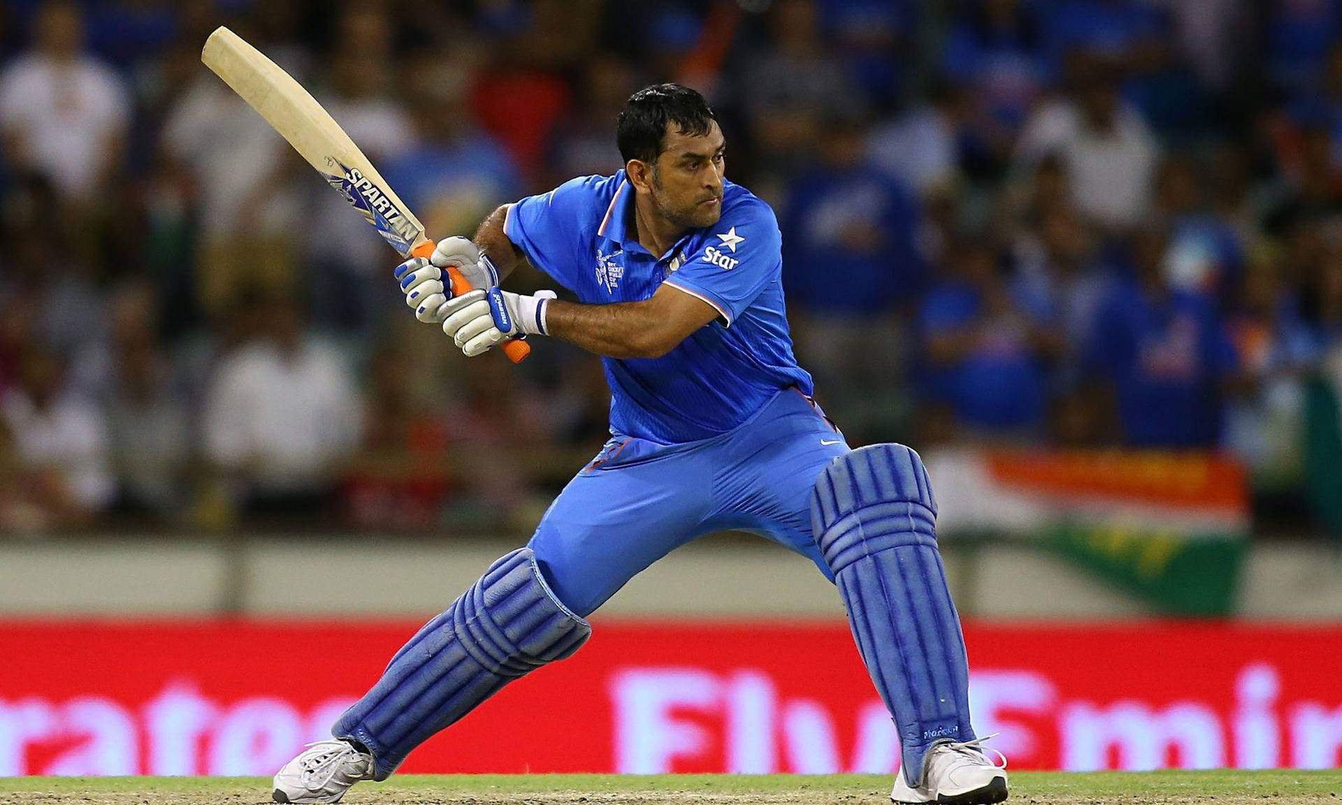 Ms Dhoni Wide Batting Stance Background