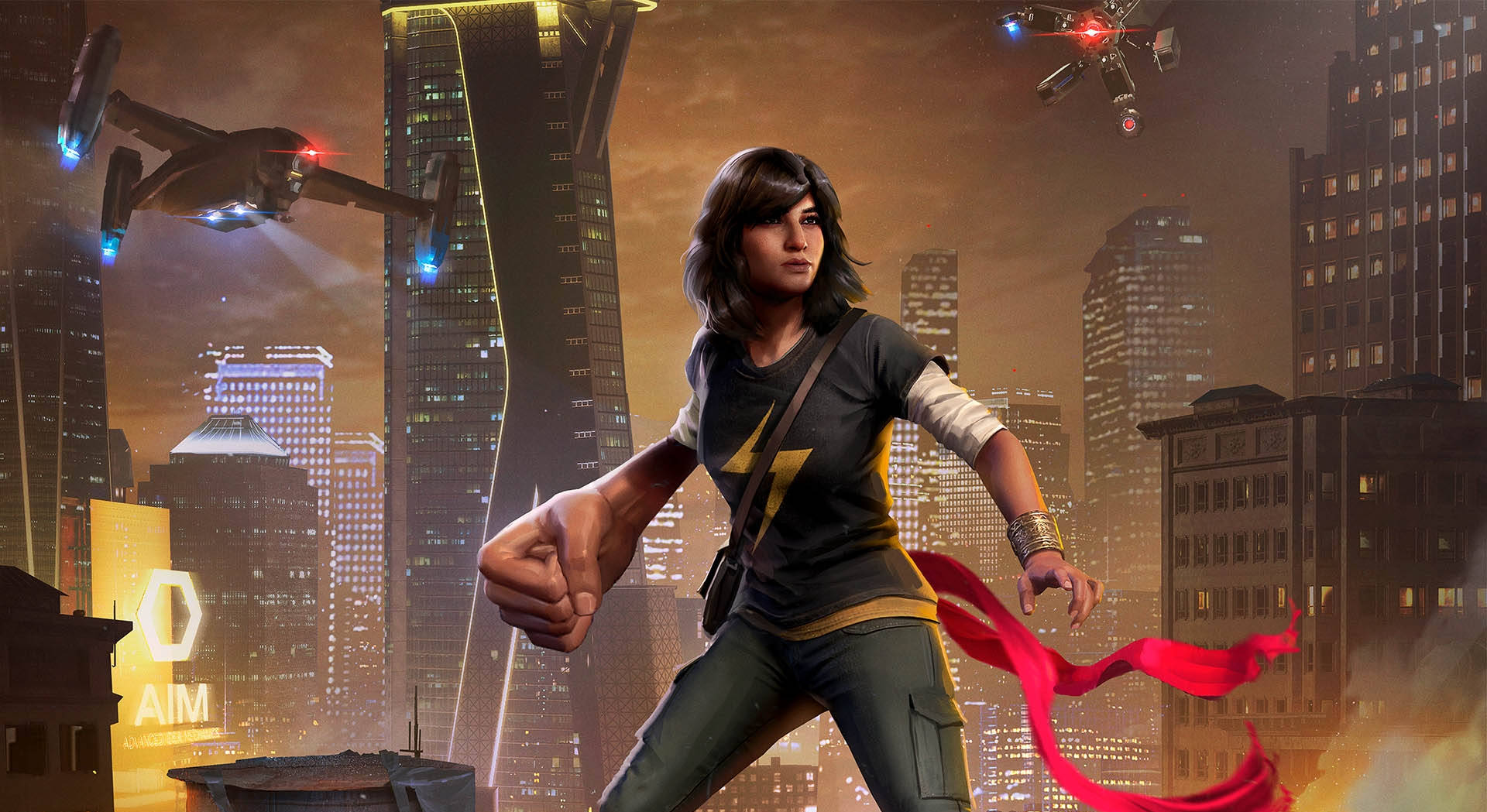 Ms Marvel Avengers Ps4 Game Background