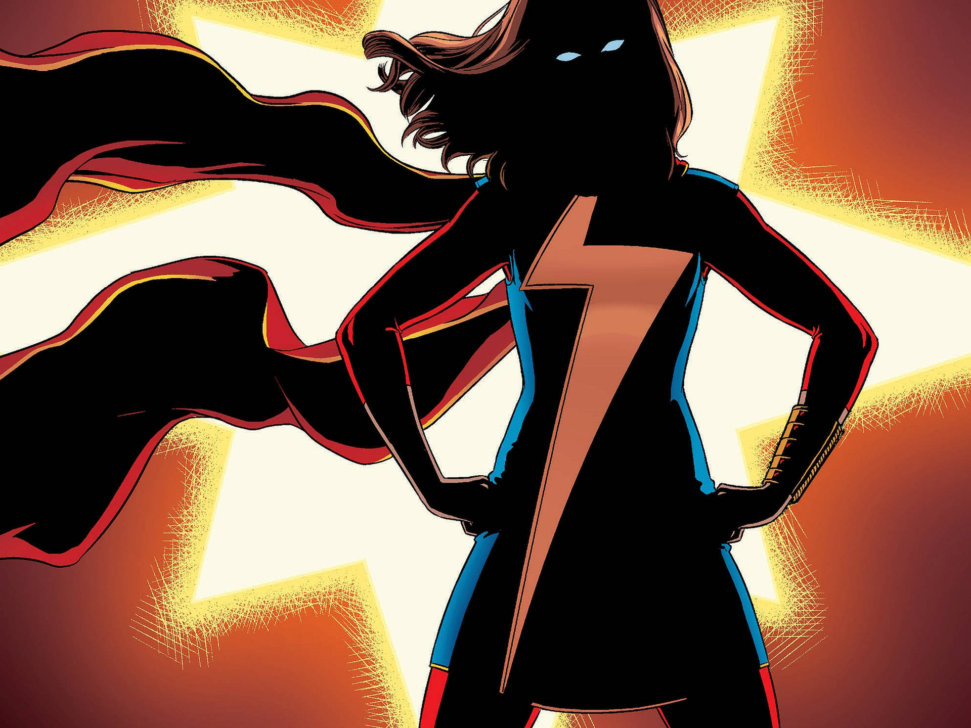 Ms Marvel In The Shadows Background