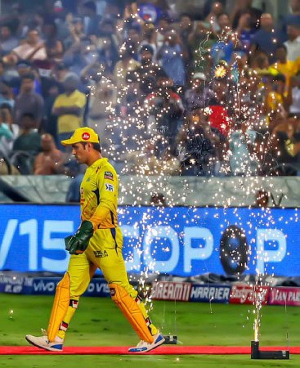 Msd Walking With Fireworks Background