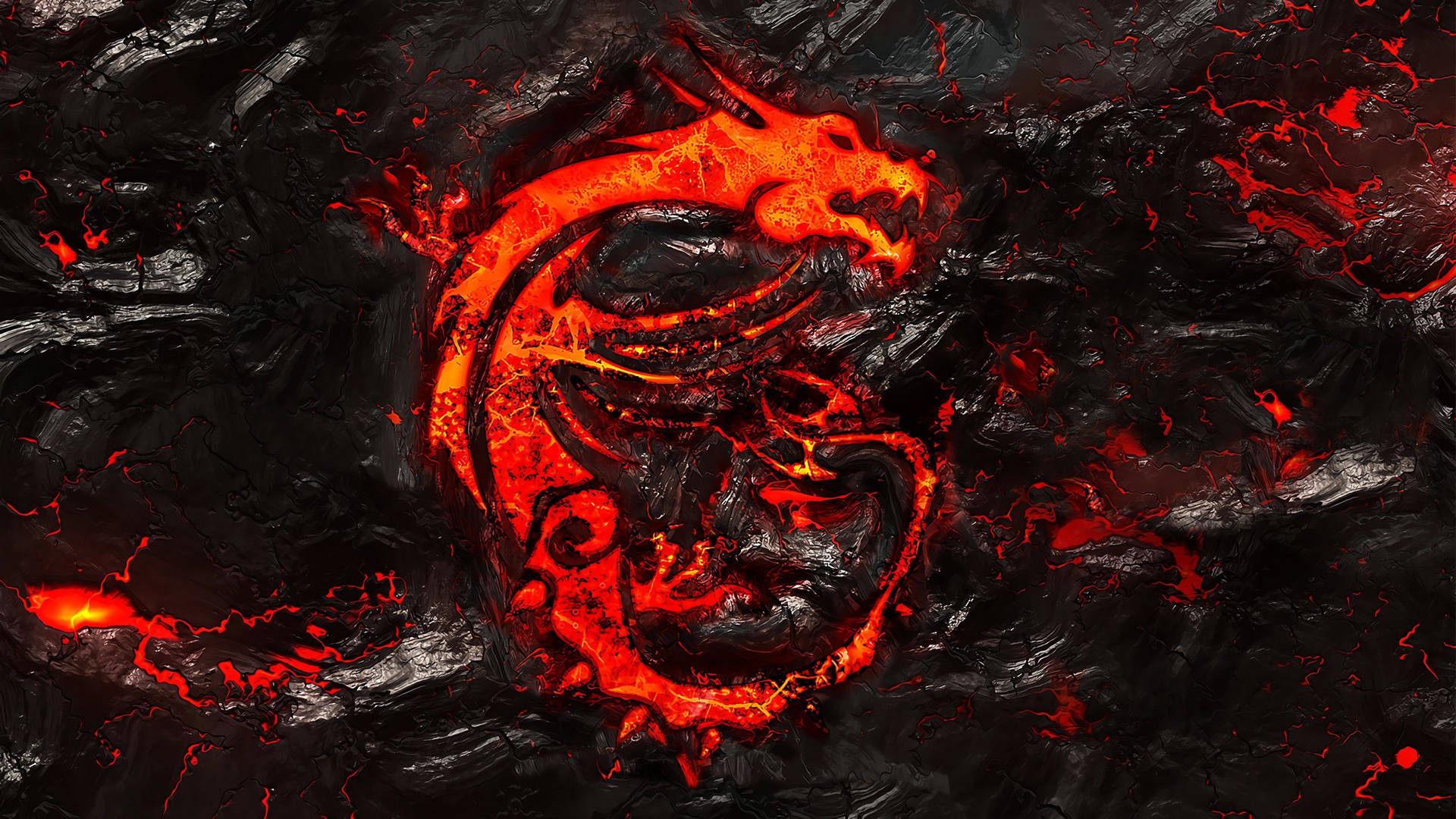 Msi 4k Flaming Red Dragon Background