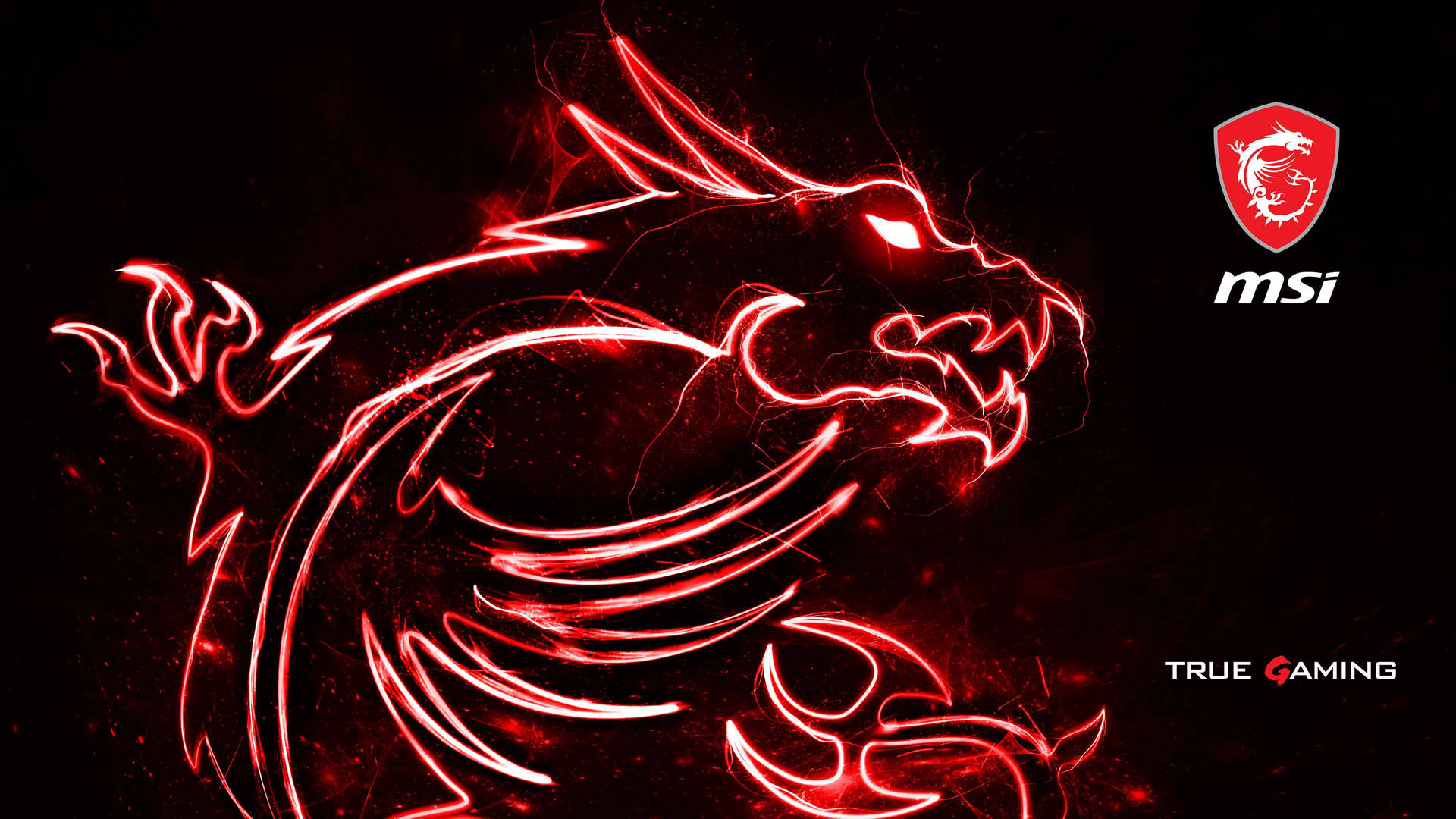 Msi 4k Neon Red Dragon Background