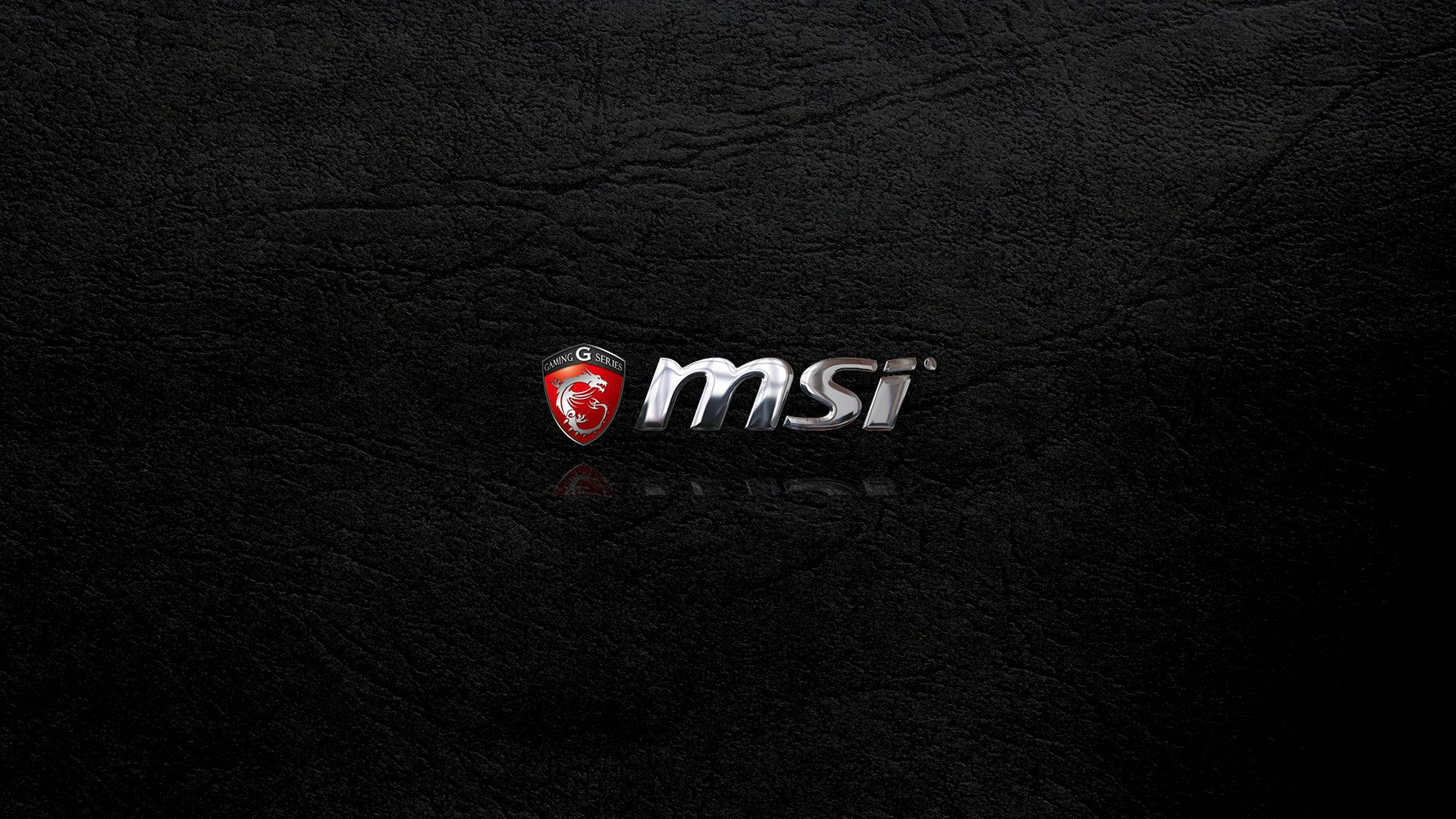 Msi G Series Logo On Black Leather Background