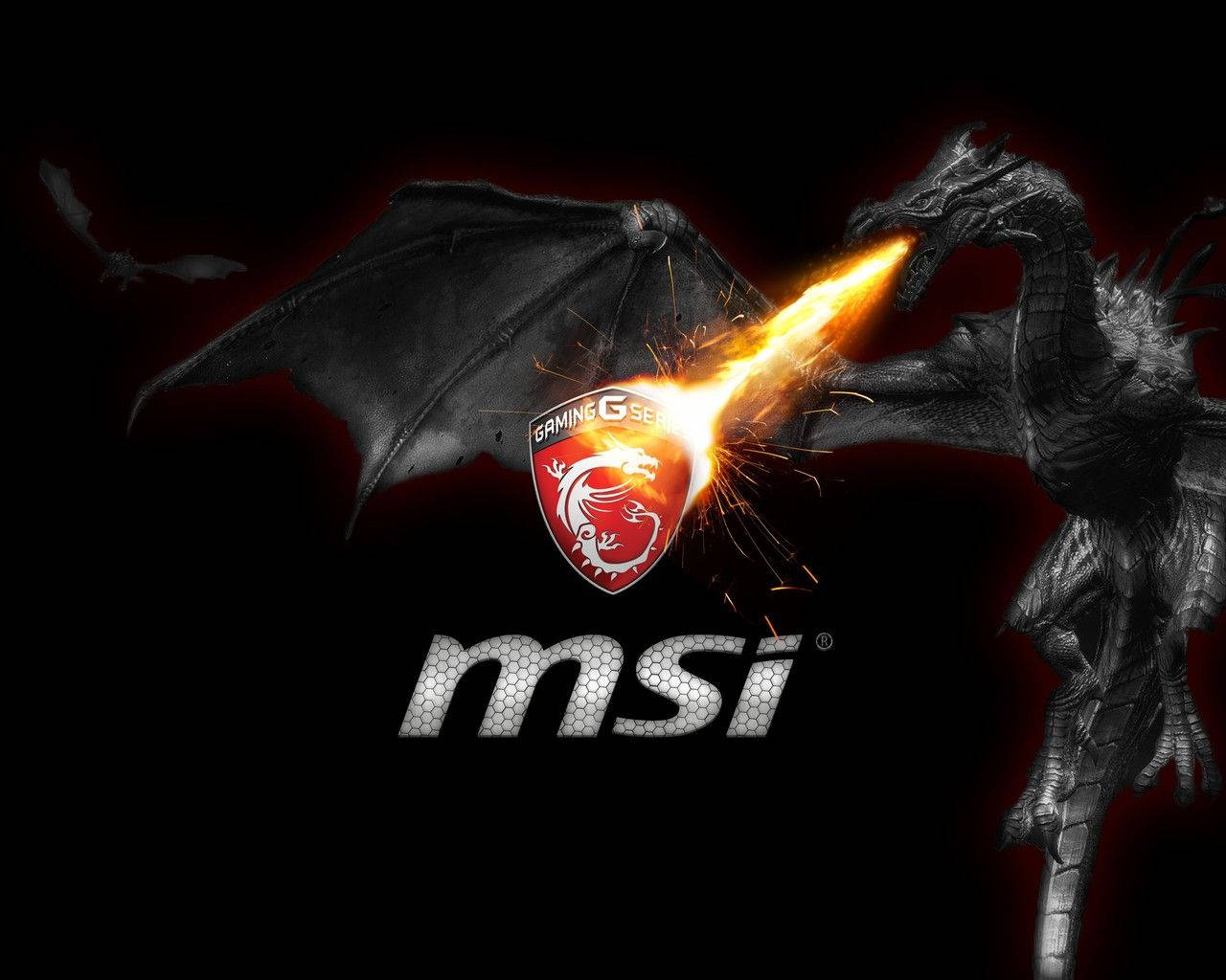 Msi Gaming G Series Logo Dragon Fire Background