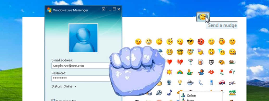 Msn With Purple Fist Background