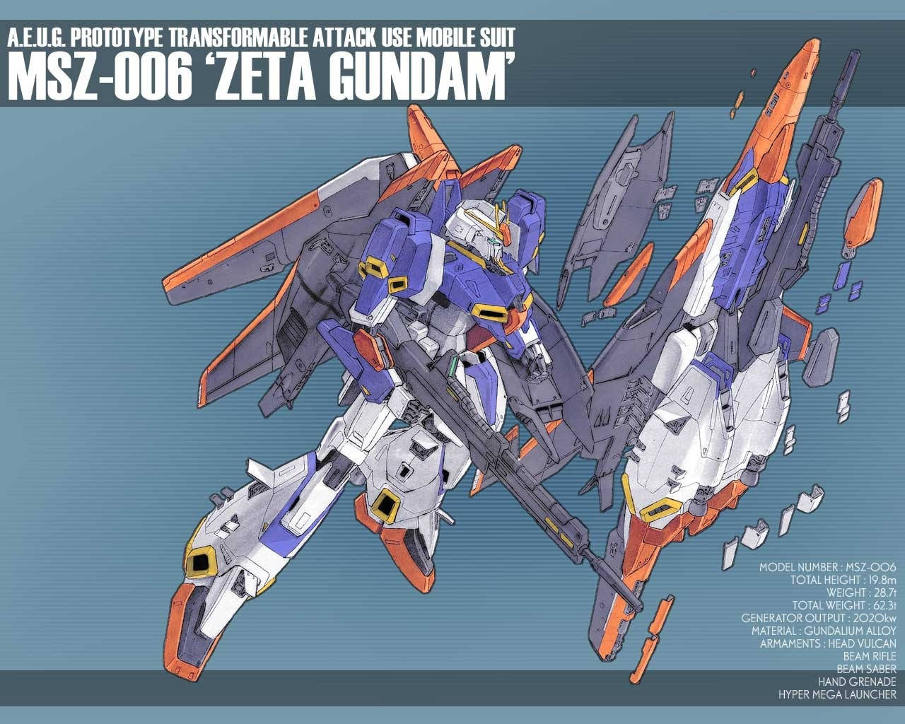 Msz-006 Zeta From Mobile Suit Gundam