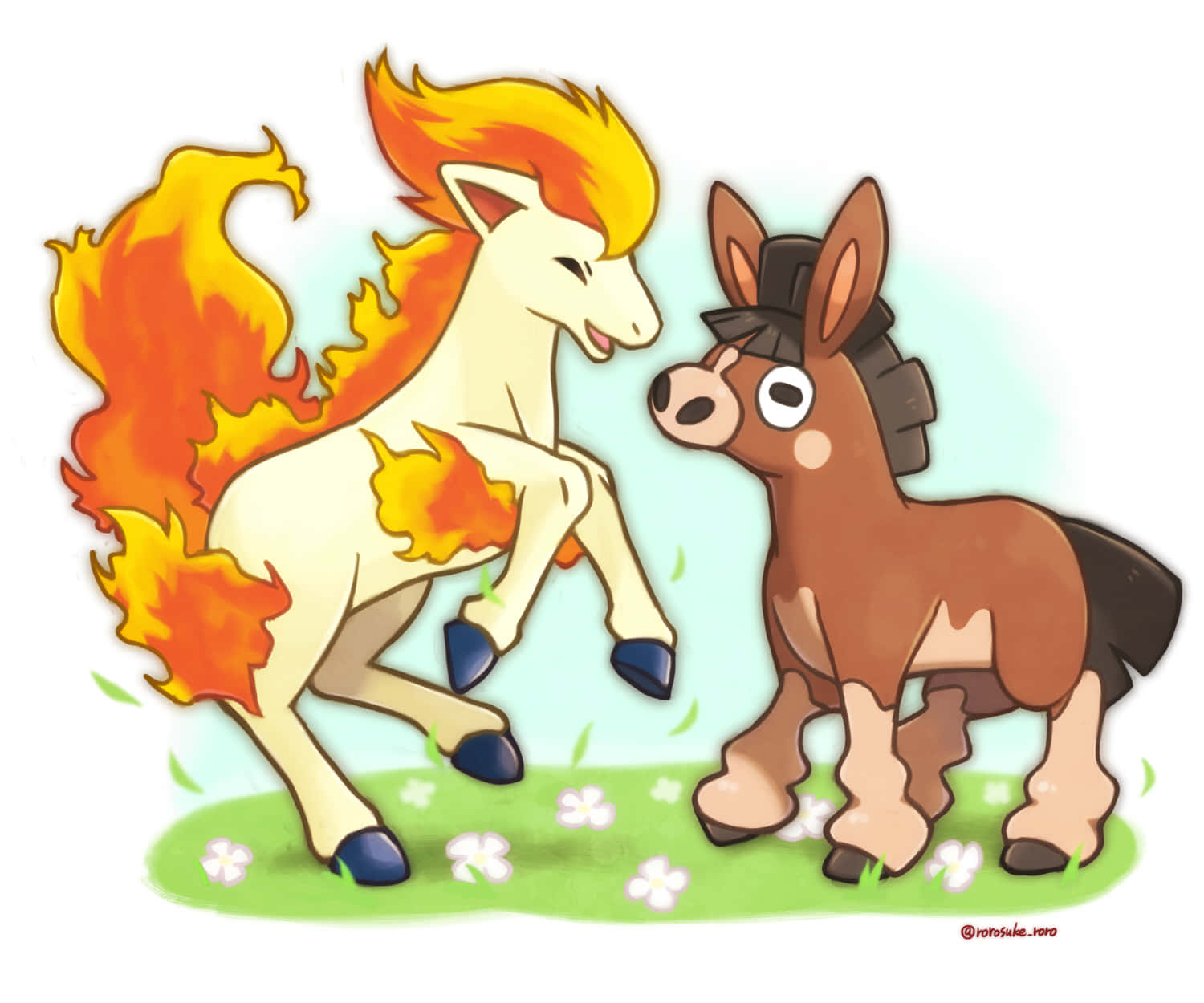 Mudbray And Ponyta Background