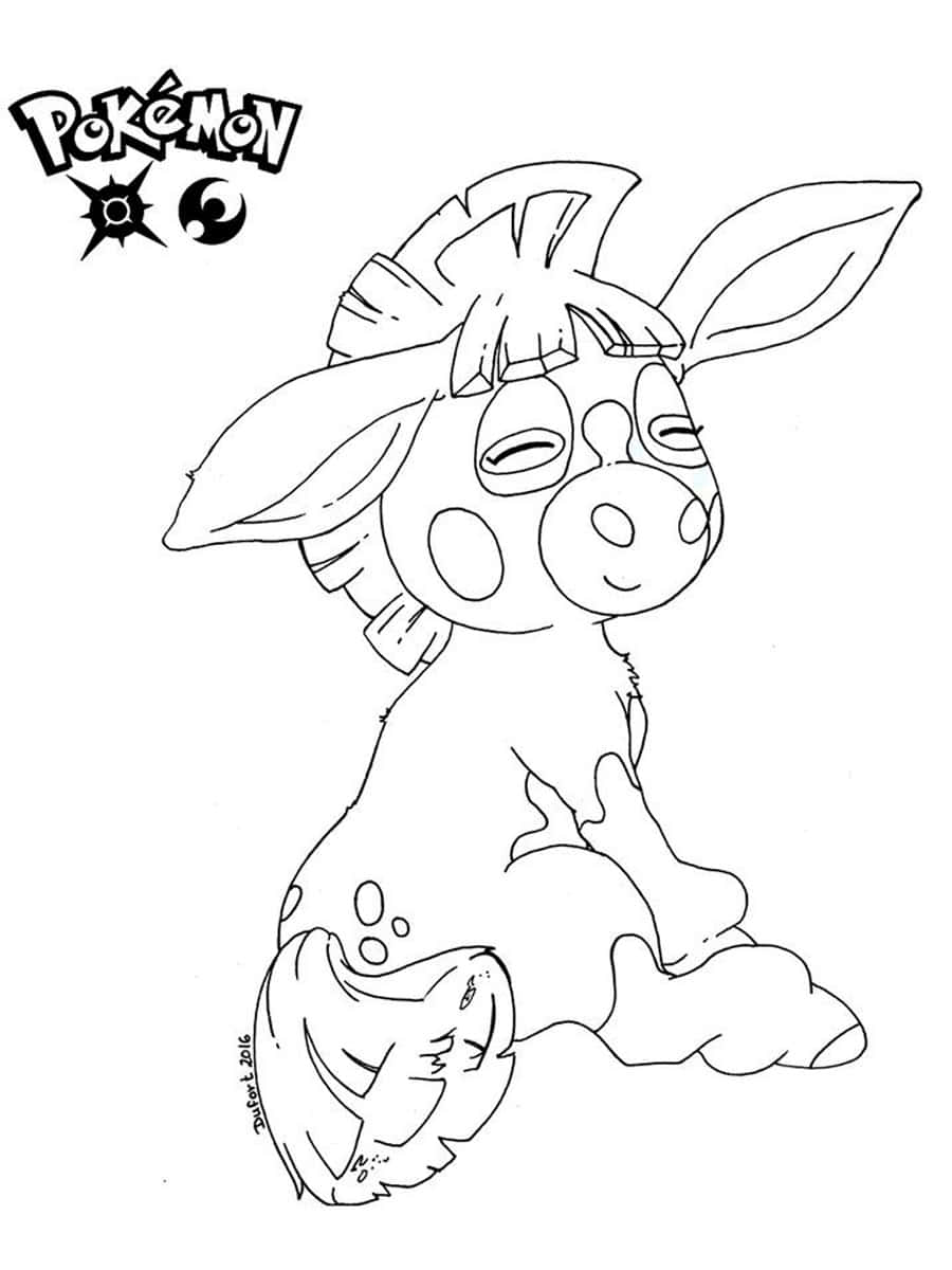 Mudbray Black Outline Sitting Down Background