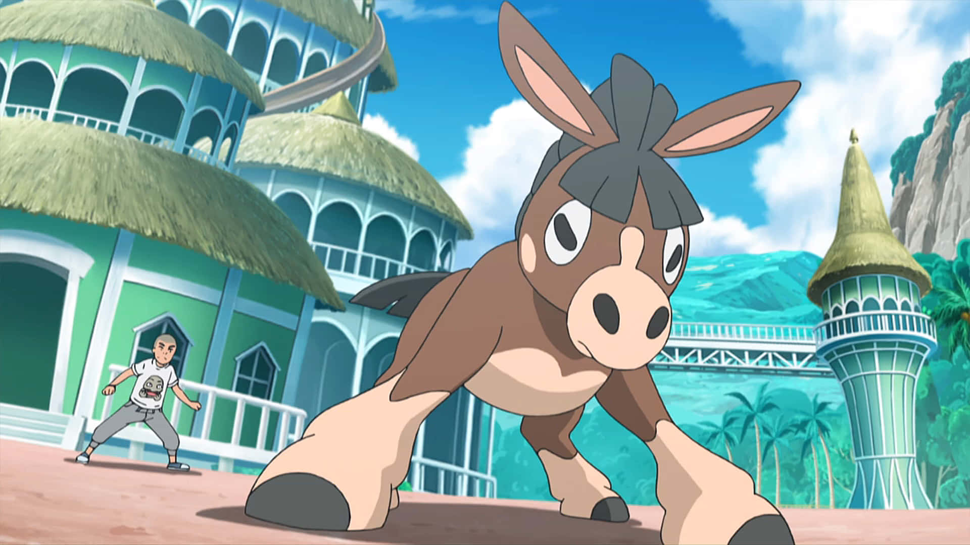 Mudbray During A Battle Background