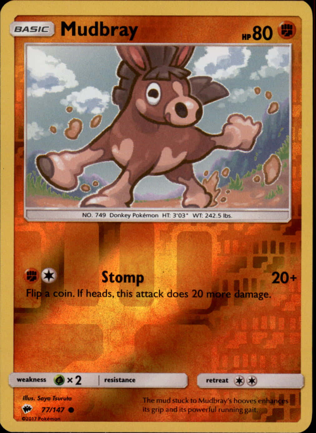 Mudbray Pokemon Card Background