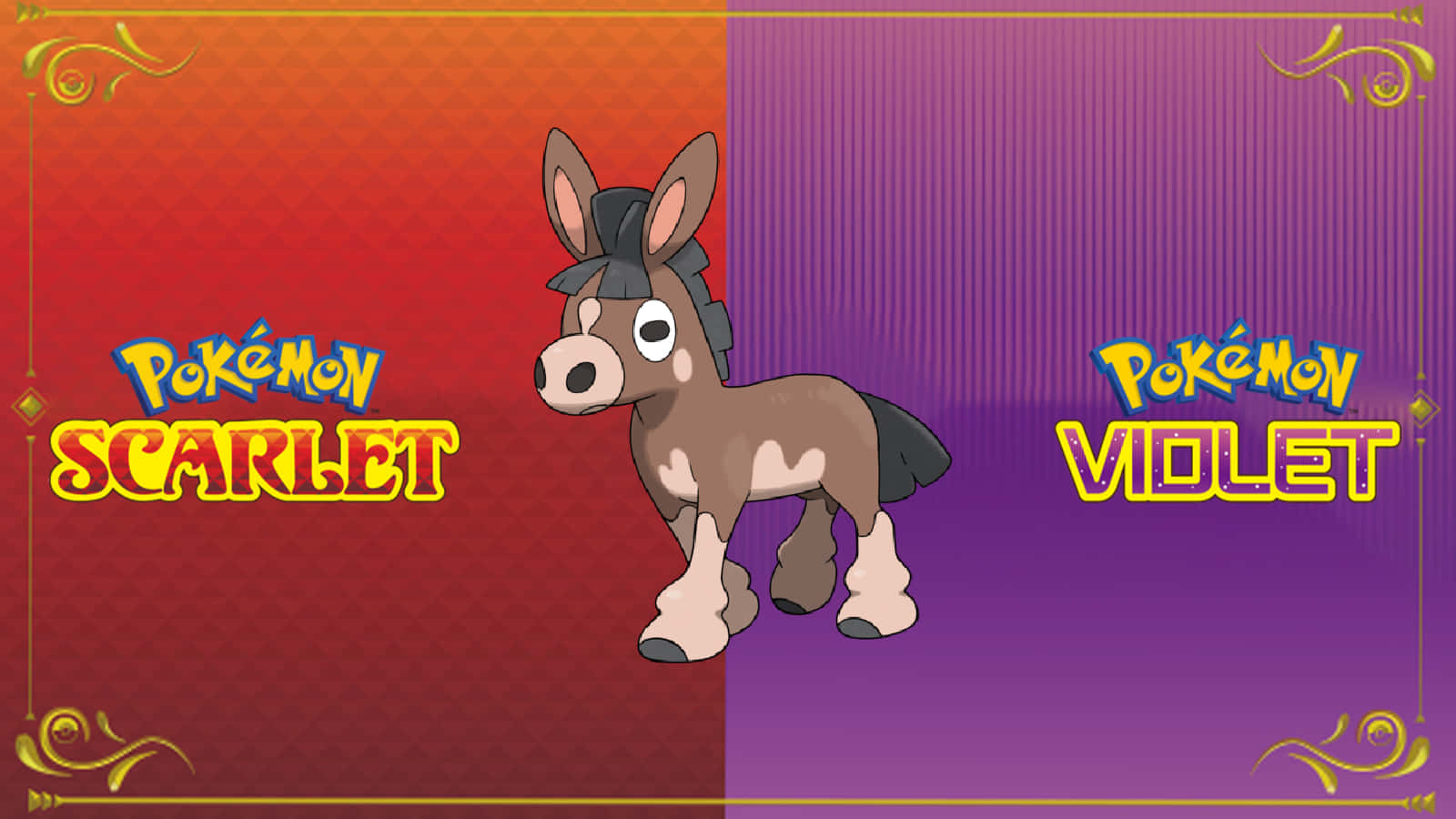 Mudbray Pokemon Scarlet And Violet Background