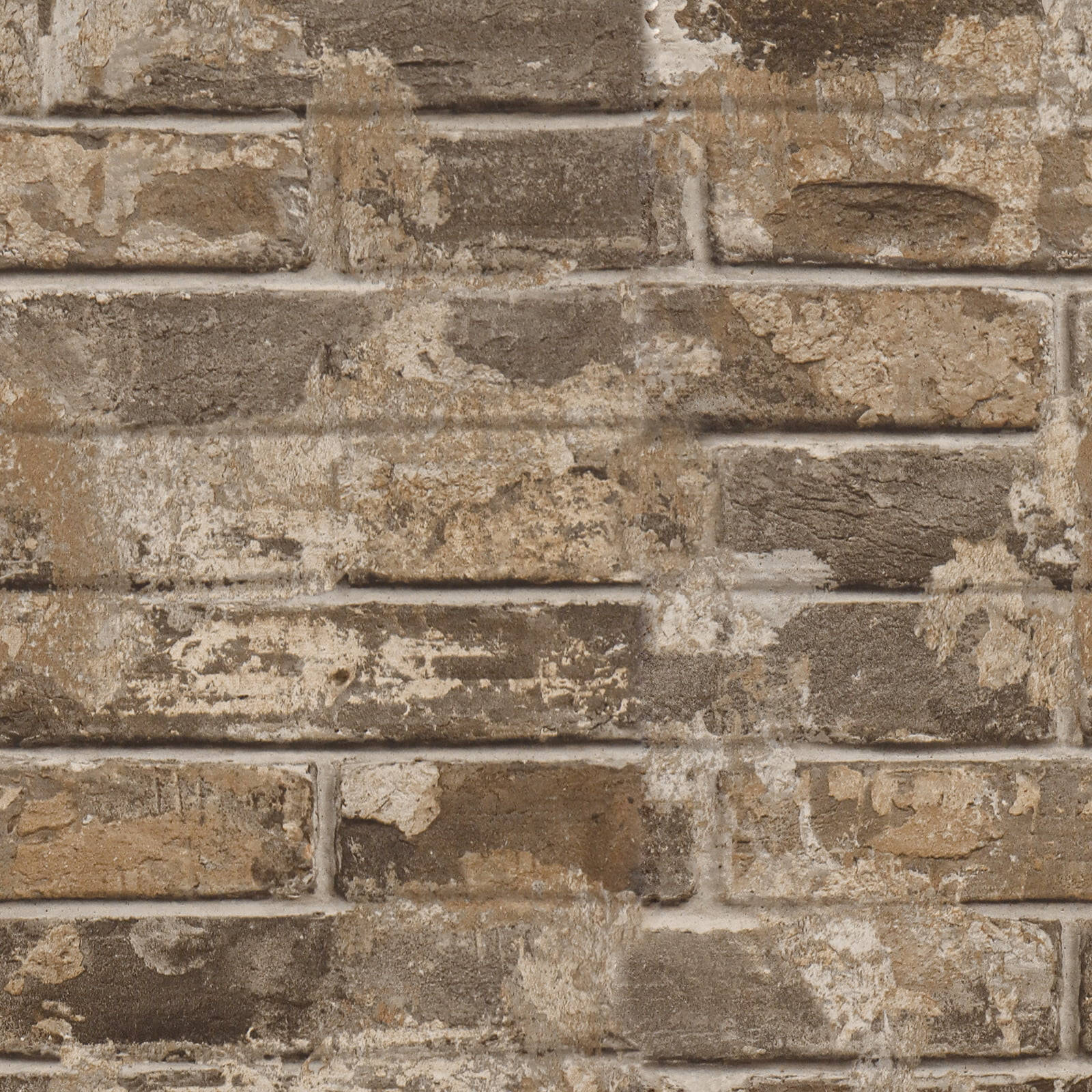 Muddy Color Brick Wall With Patches Of Textures Background