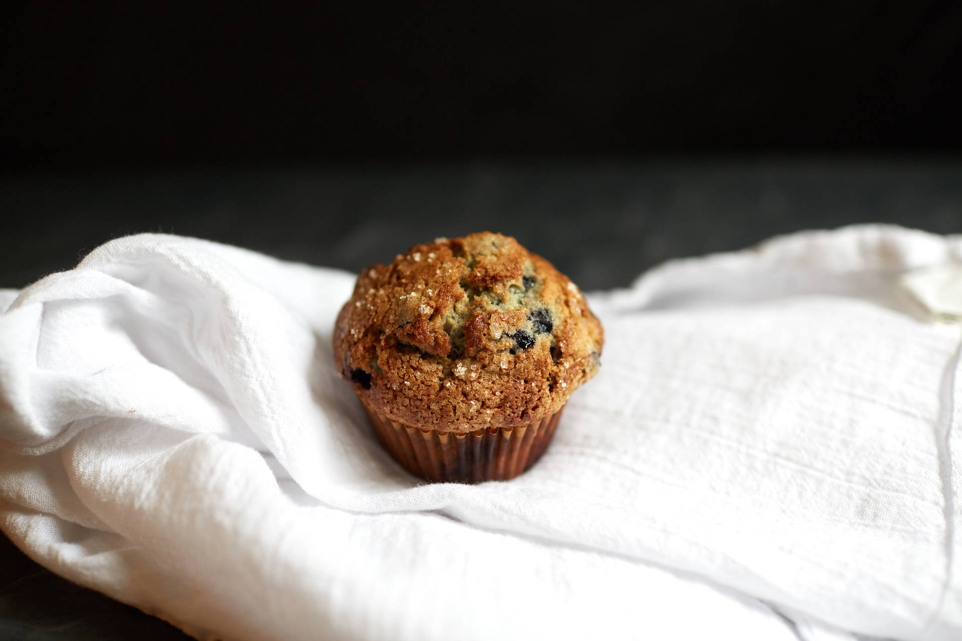 Muffin On Cloth Background