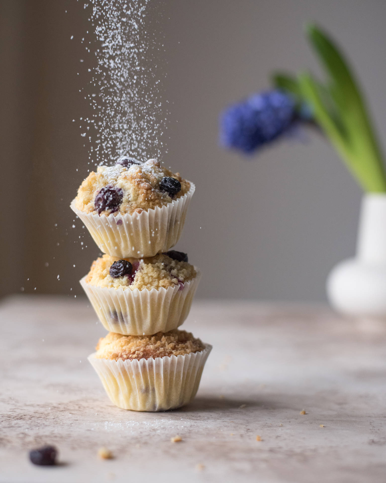 Muffin Tower With Sprinkles Background