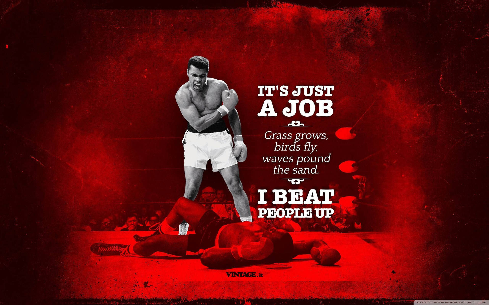 Muhammad Ali Boxing Quote Background