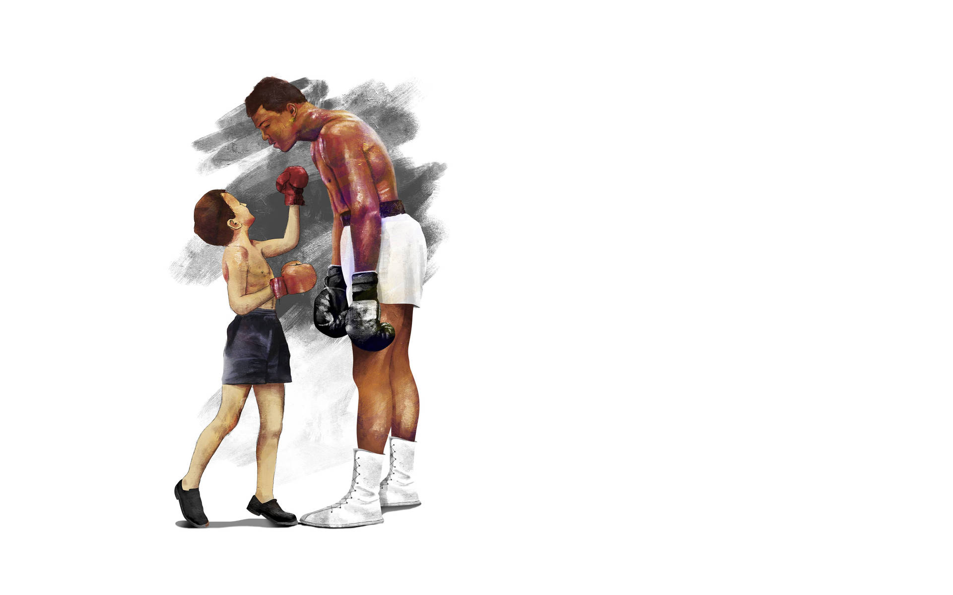 Muhammad Ali Bringing Inspiration To A Young Fan Background