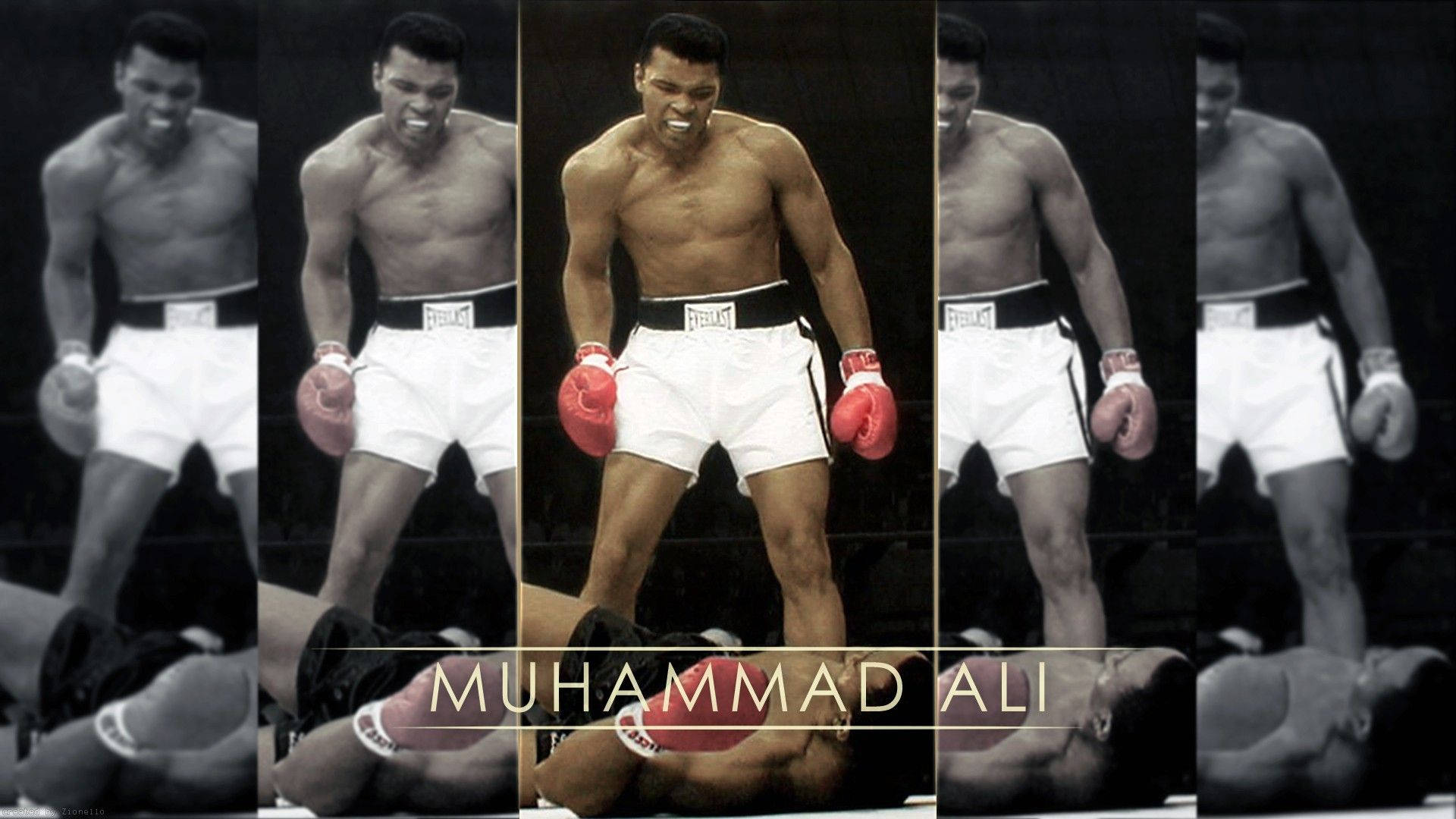 Muhammad Ali Victorious After First Minute Knockout Background