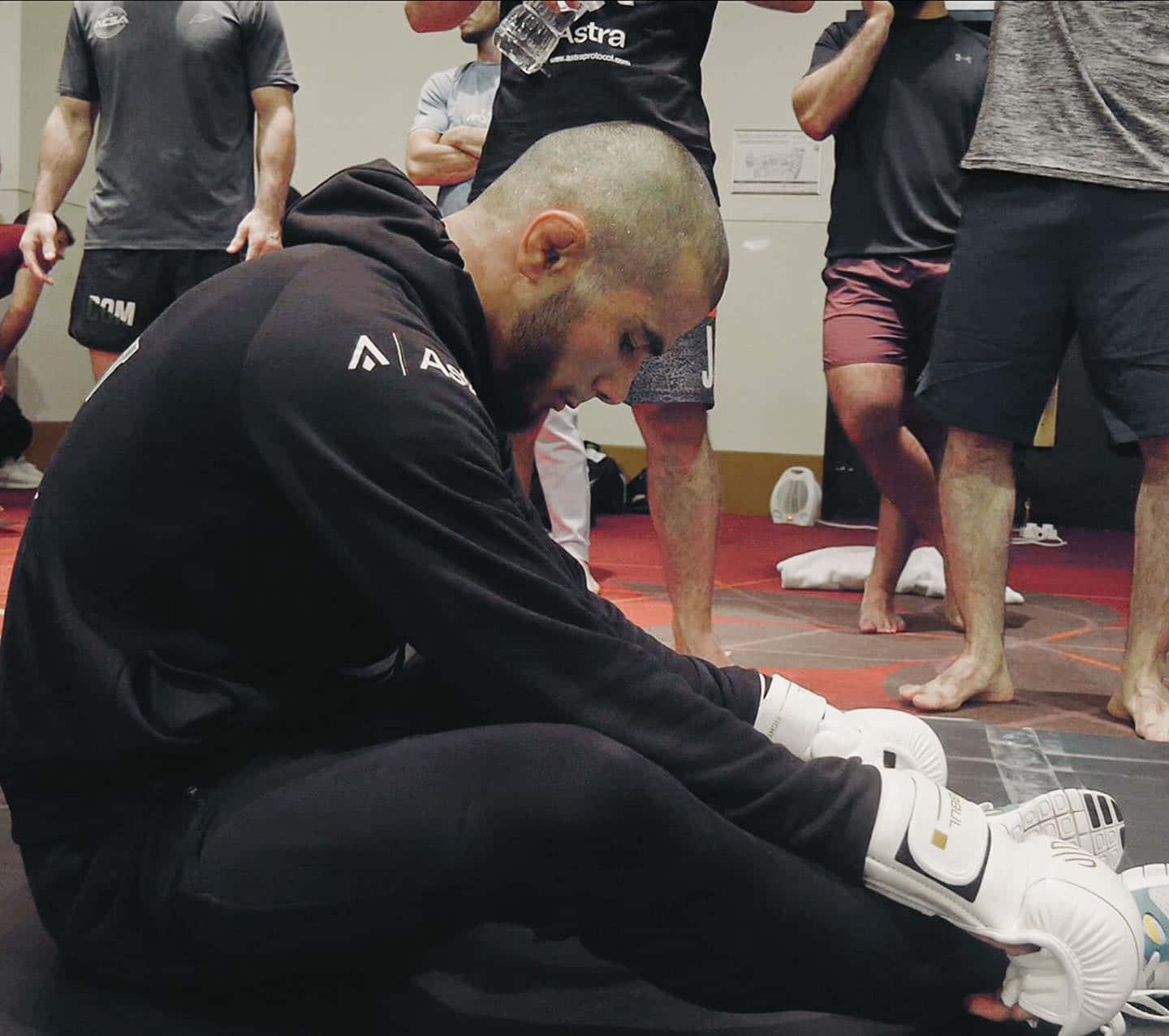 Muhammad Mokaev Resting On Mat