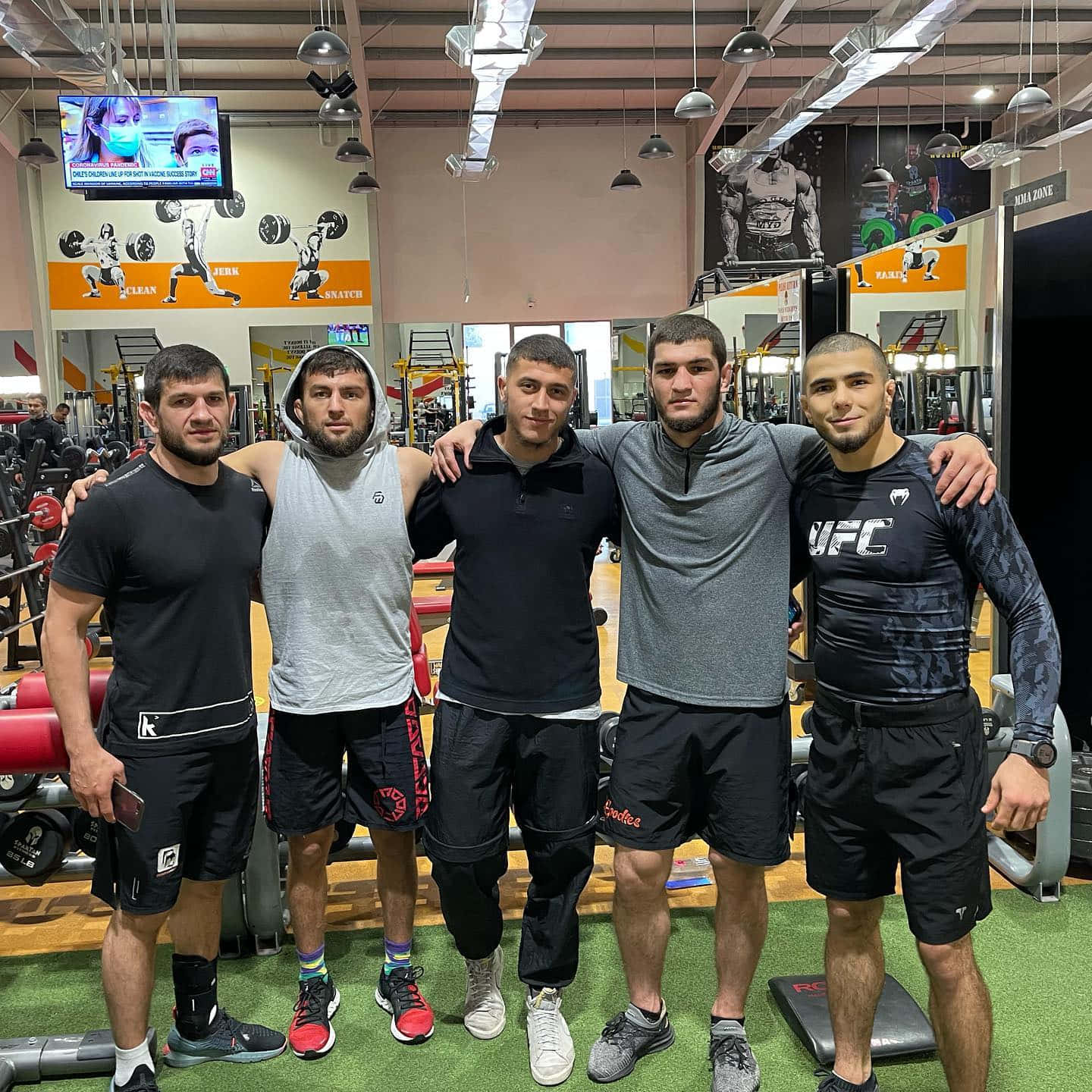 Muhammad Mokaev With Gym Fighters