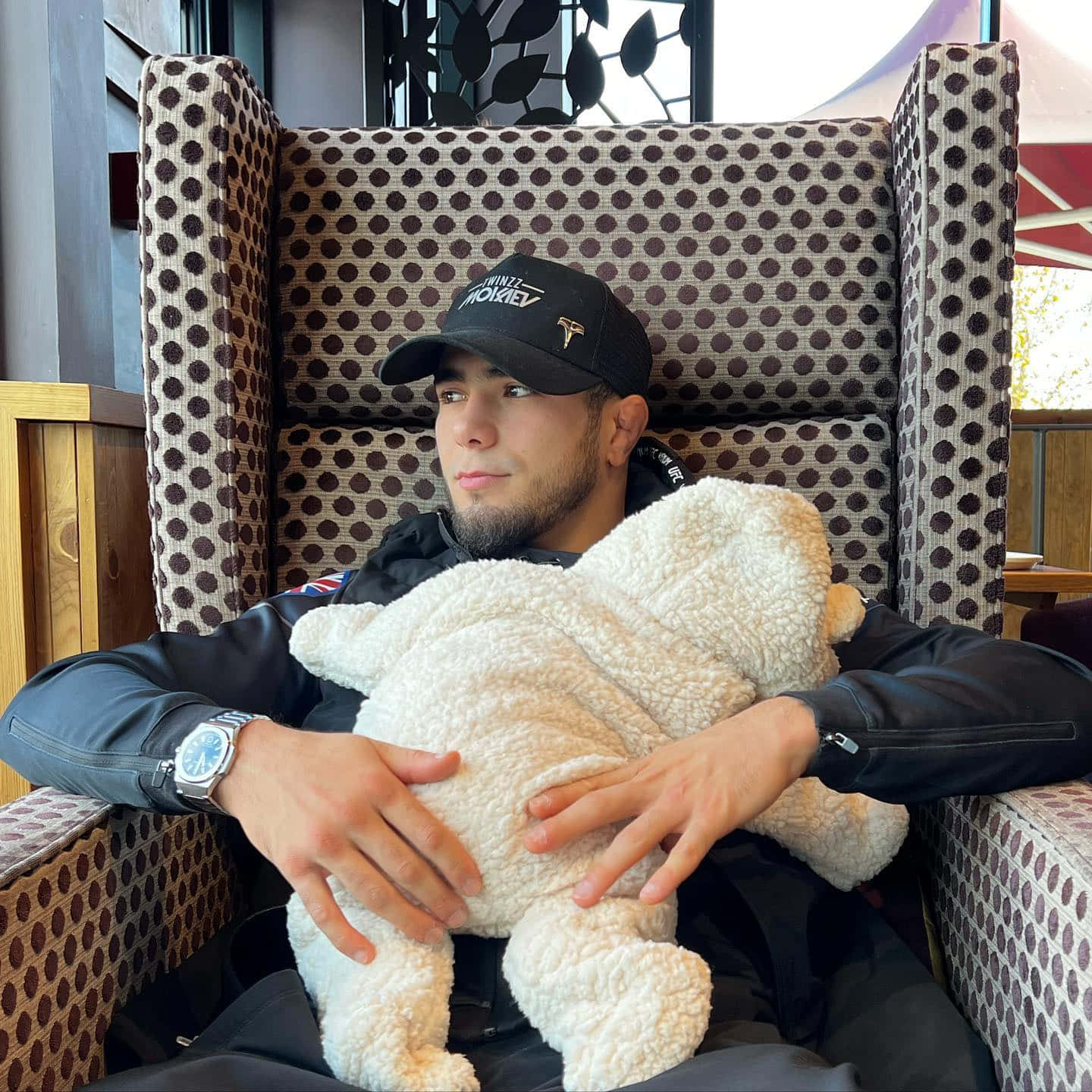 Muhammad Mokaev With Stuffed Bear