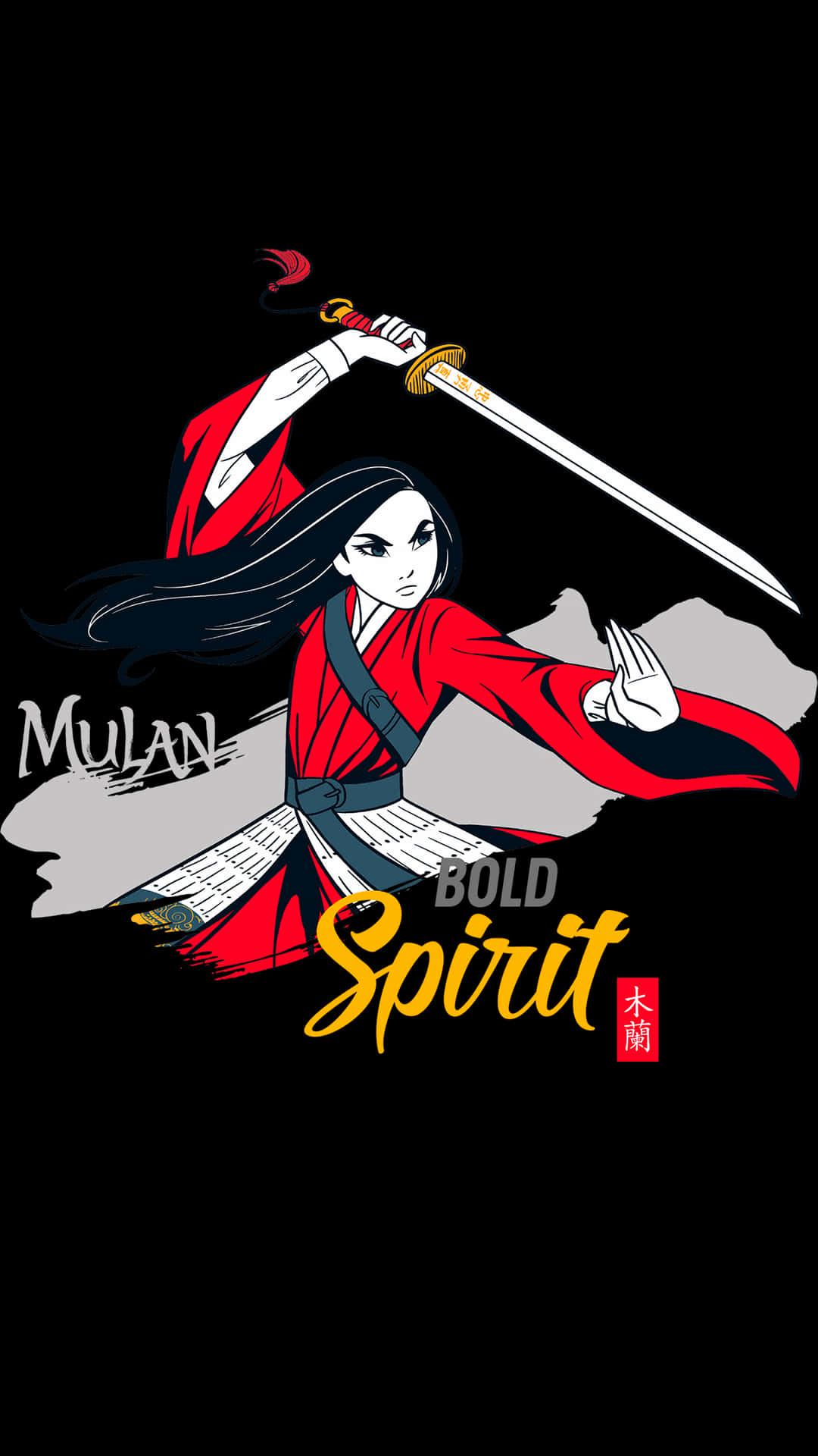 Mulan Bold Spirit Artwork Background