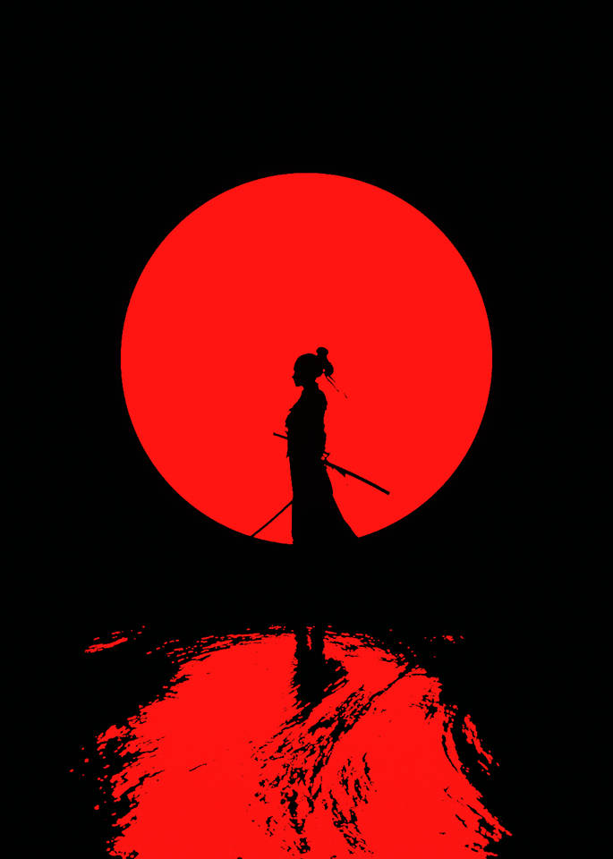 Mulan Rising Above The Red Sun Background