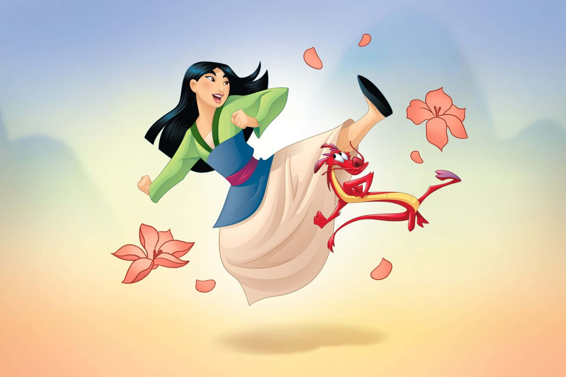 Mulanand Mushu Joyful Moment Background