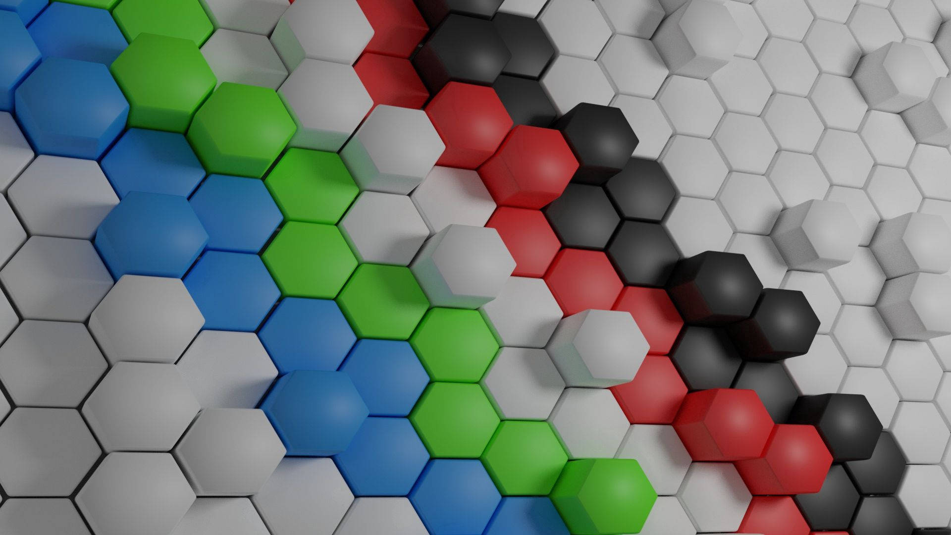Multi Coloured Hexagon Pattern Background