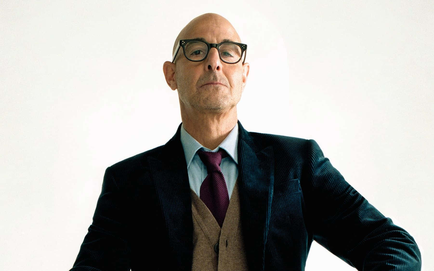 Multi-talented Actor Stanley Tucci In Suave Pose Background