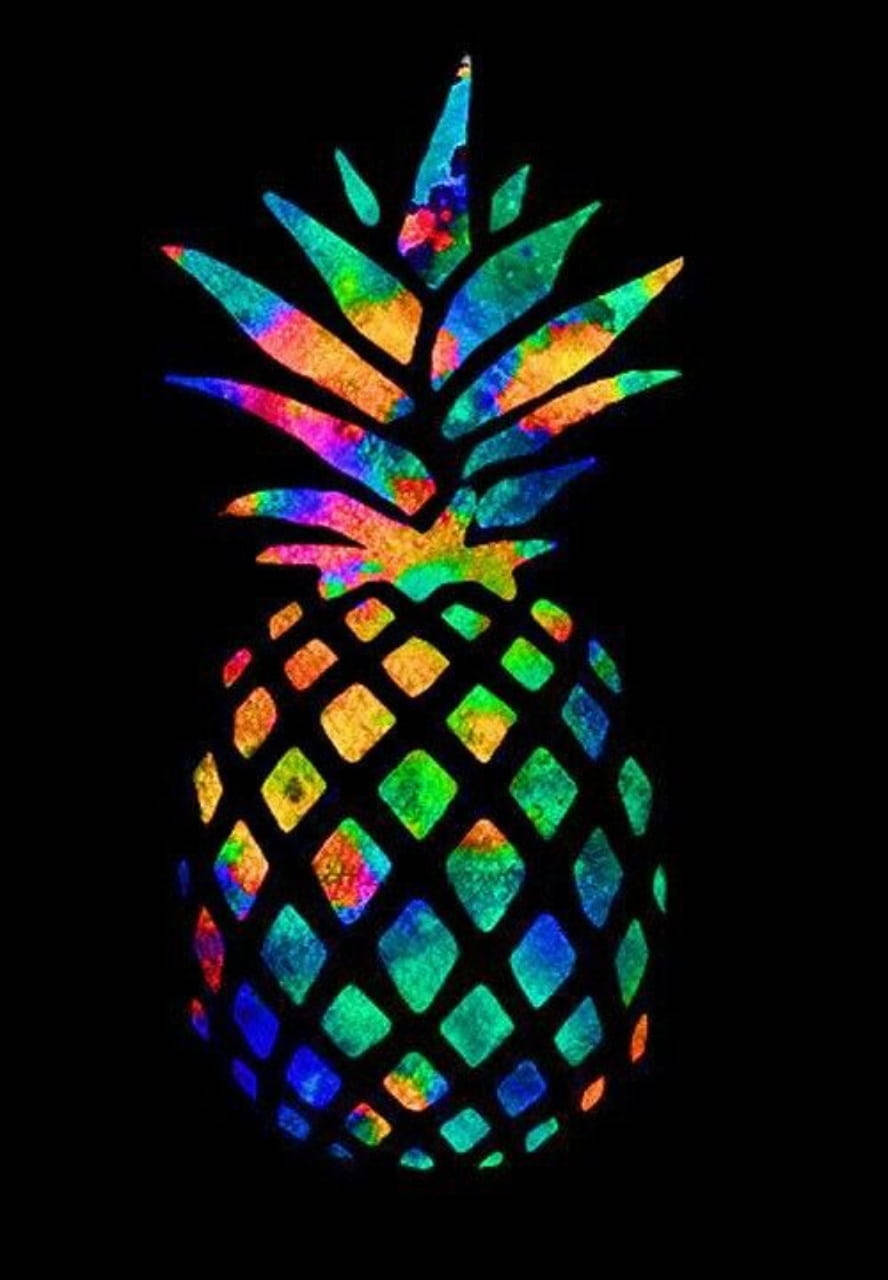 Multicolor Abstract Pineapple Background
