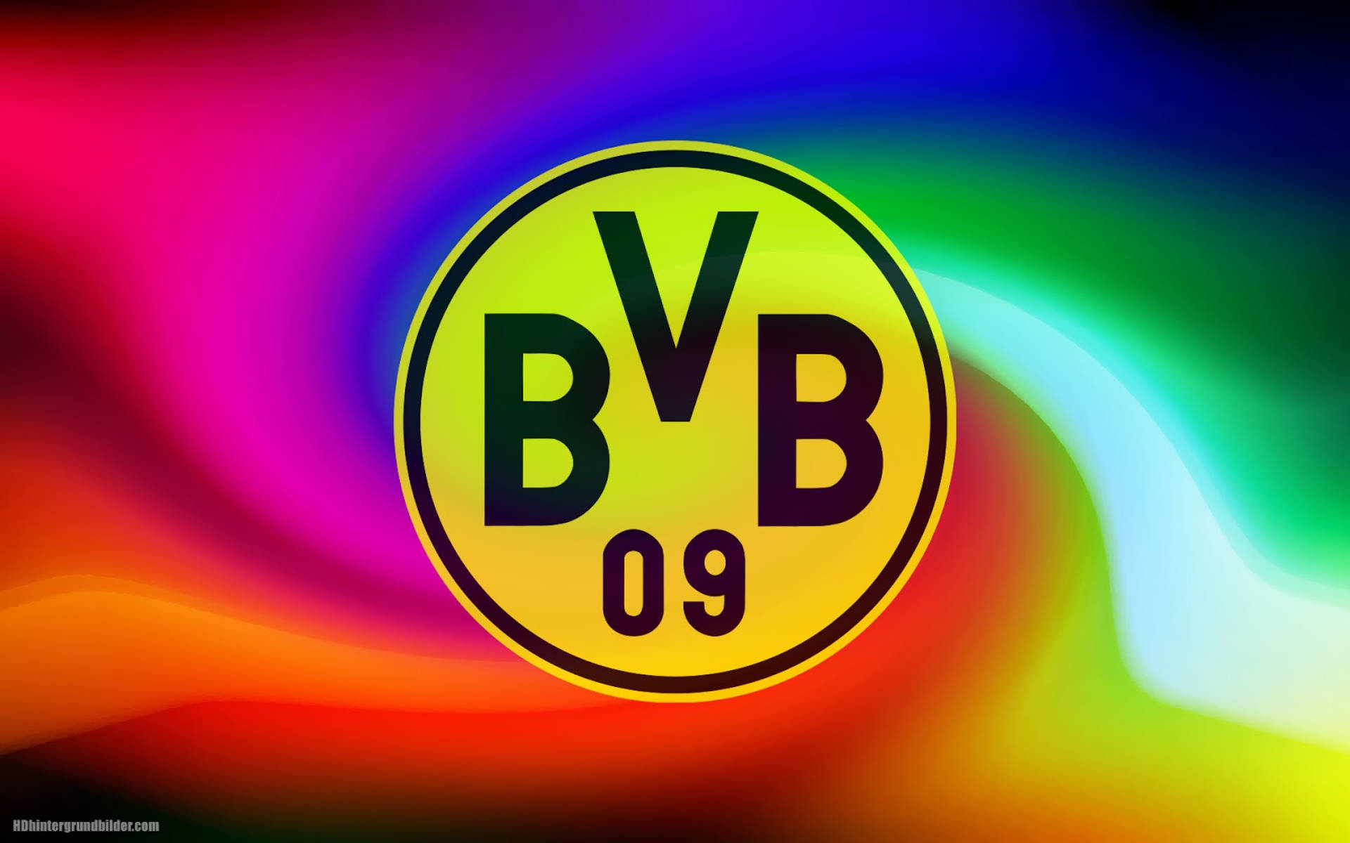 Multicolor Borussia Dortmund Logo Background