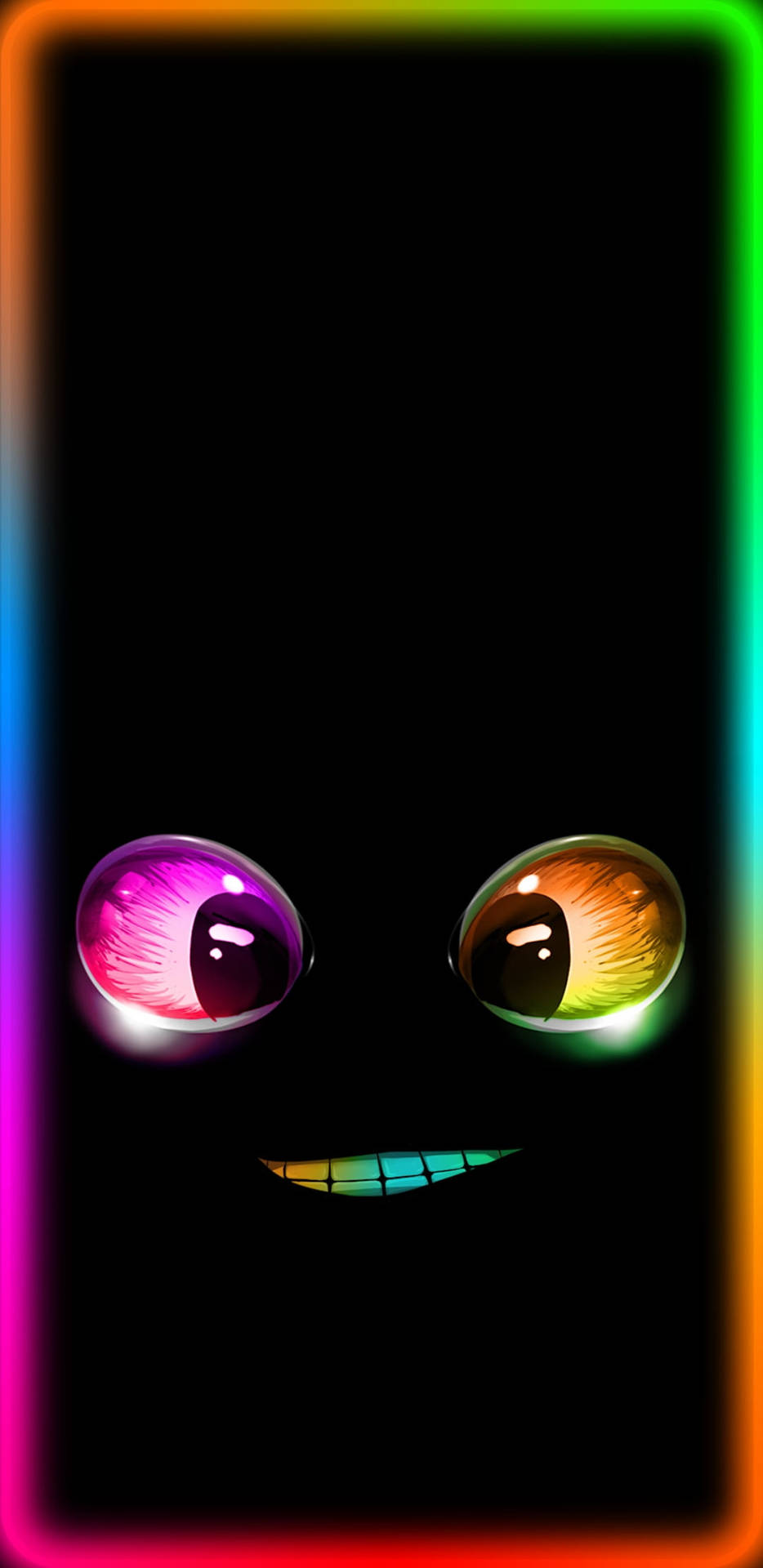 Multicolor Neon Face Background