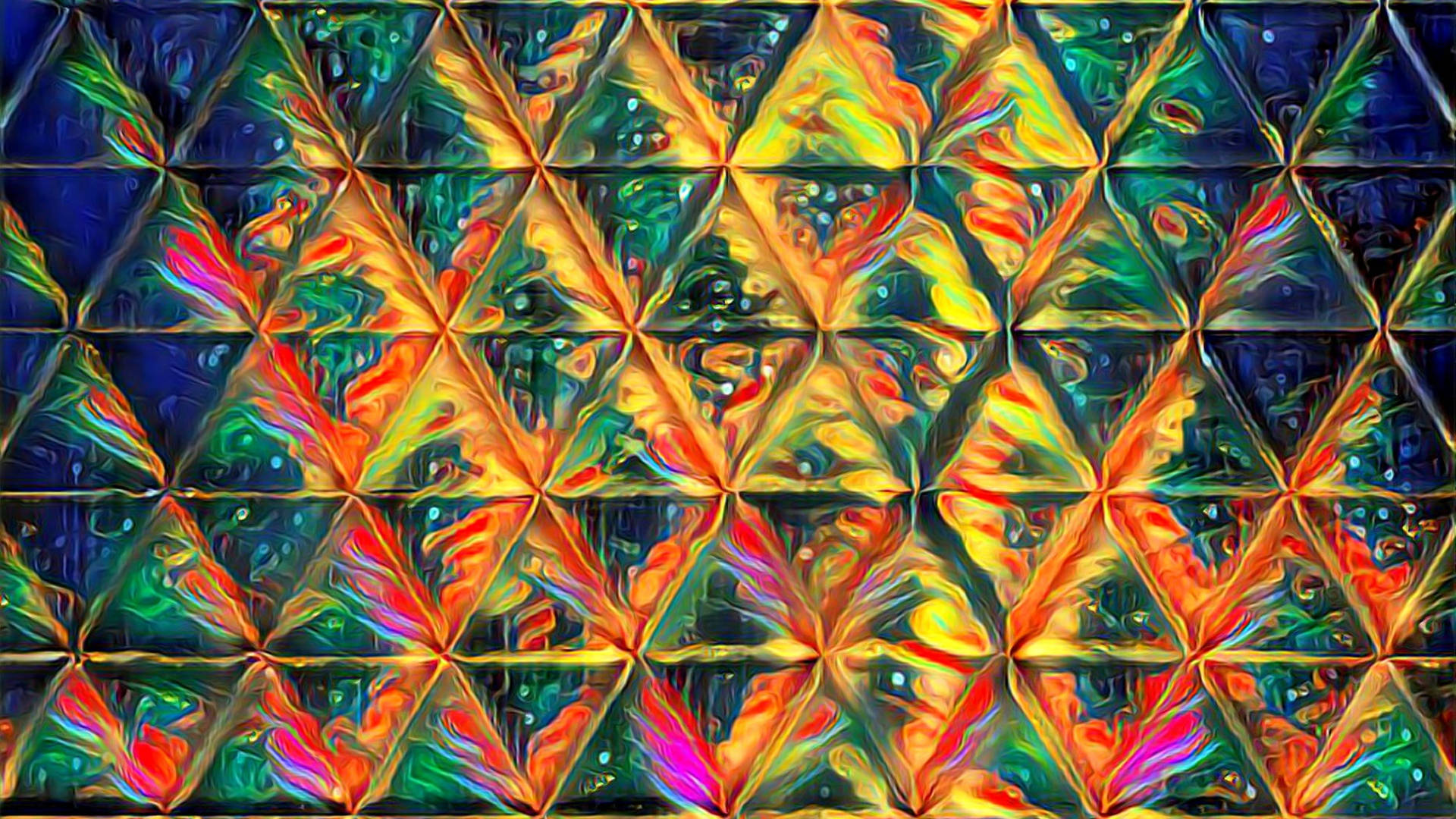 Multicolor Reflective Holographic Diamonds Background