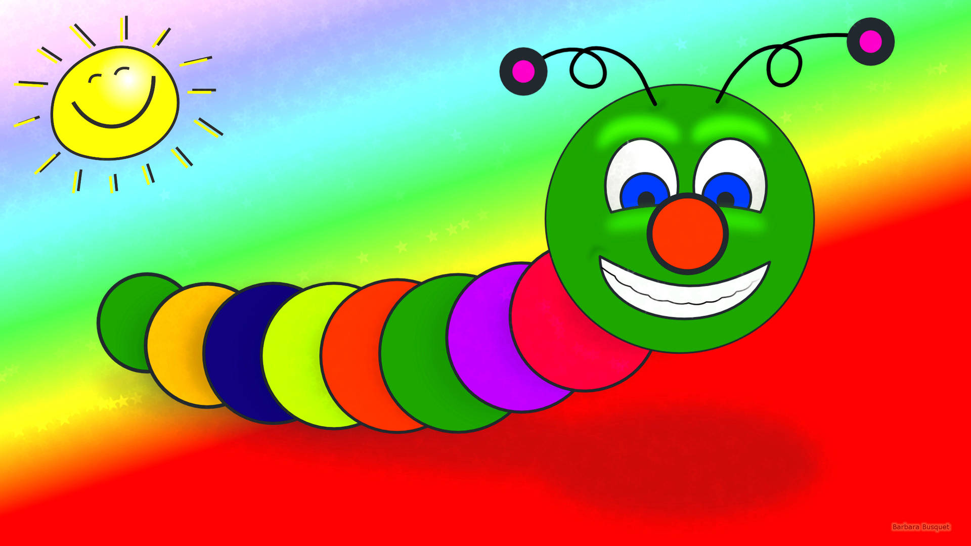 Multicolor Worm Colorful Art Background