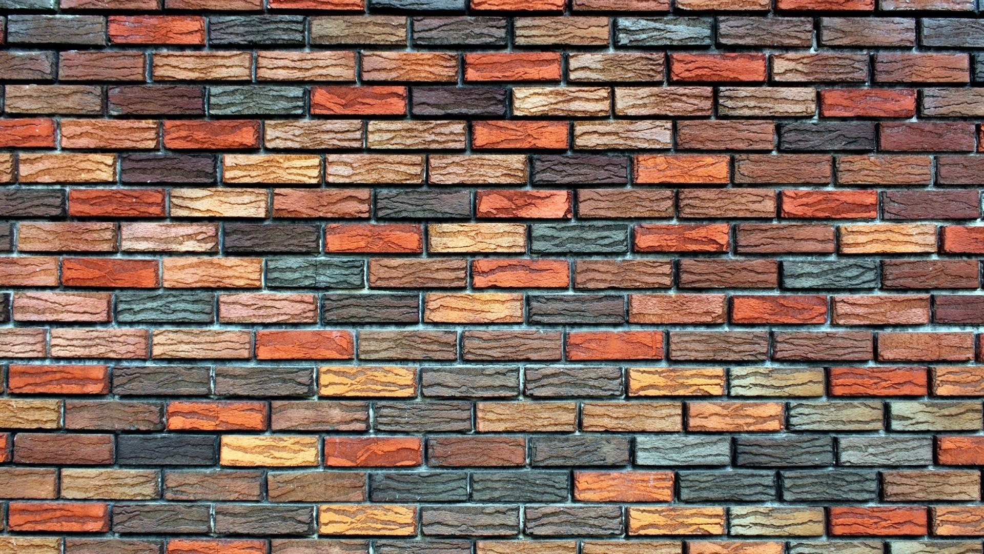 Multicolored Brick Texture Wall Background