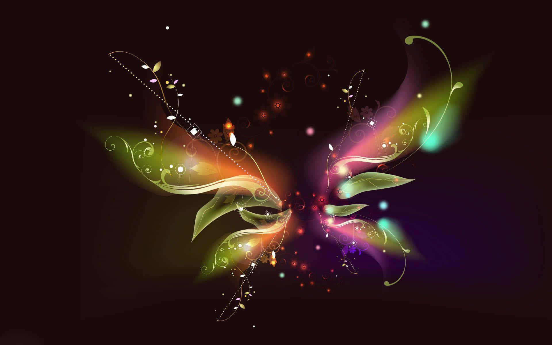 Multicolored Butterfly Abstract Desktop