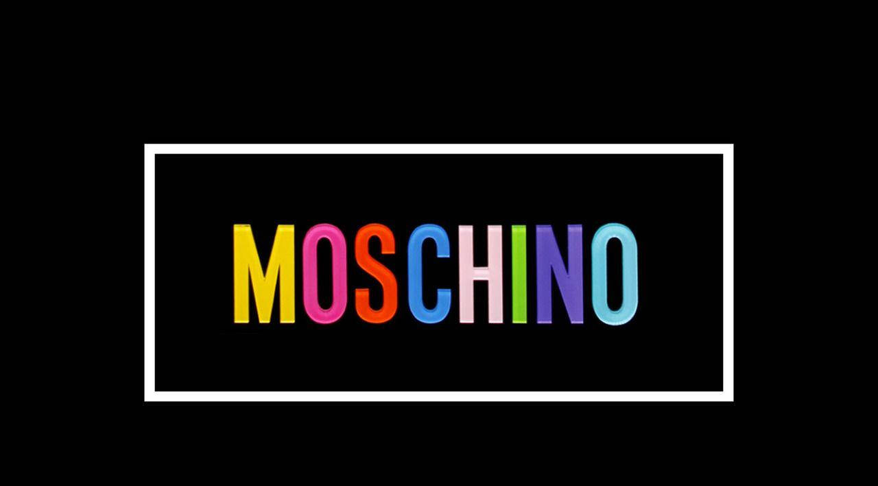 Multicolored Moschino Logo Background