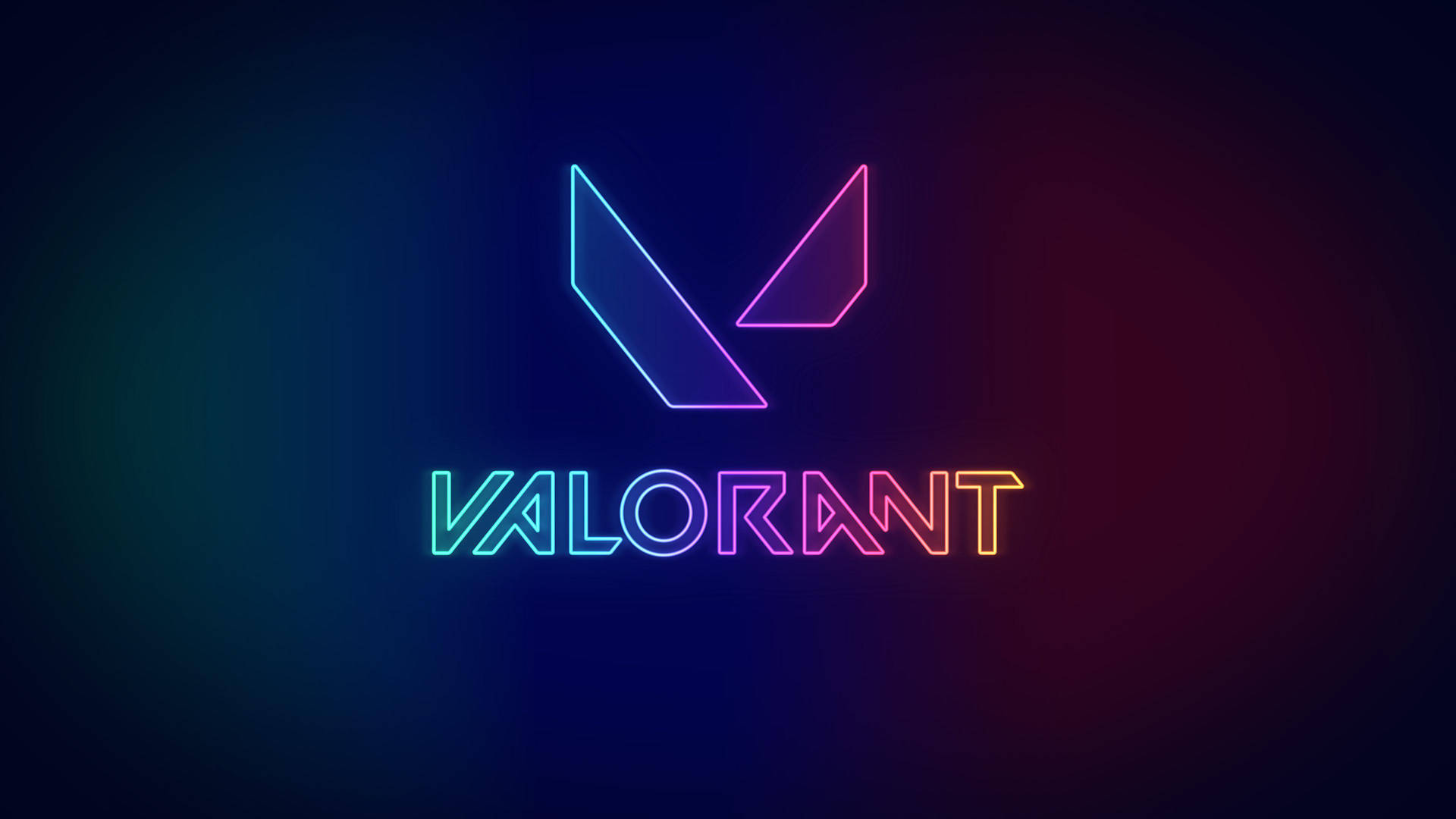 Multicolored Neon Valorant Logo
