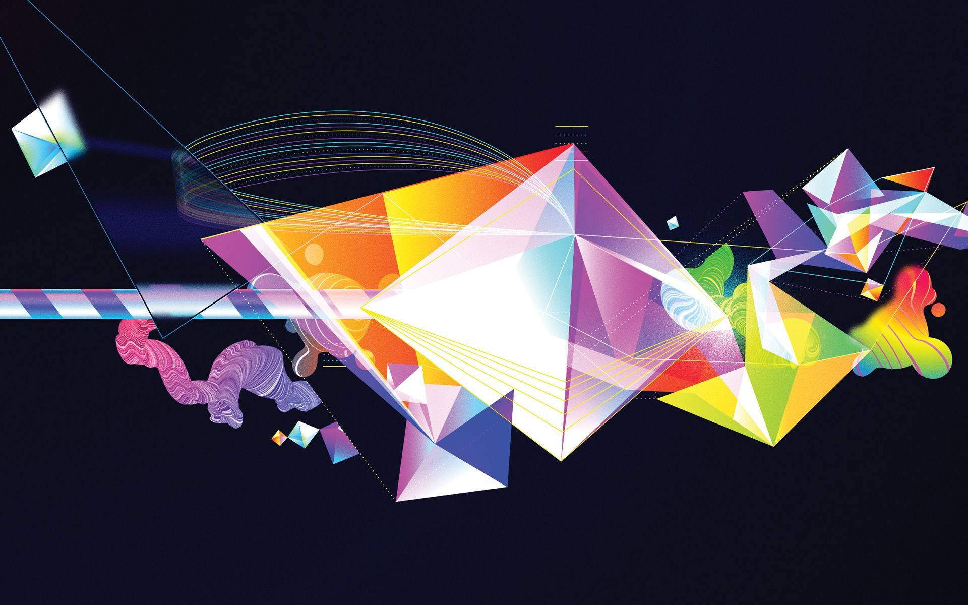 Multicolored Prism Gem Art Background