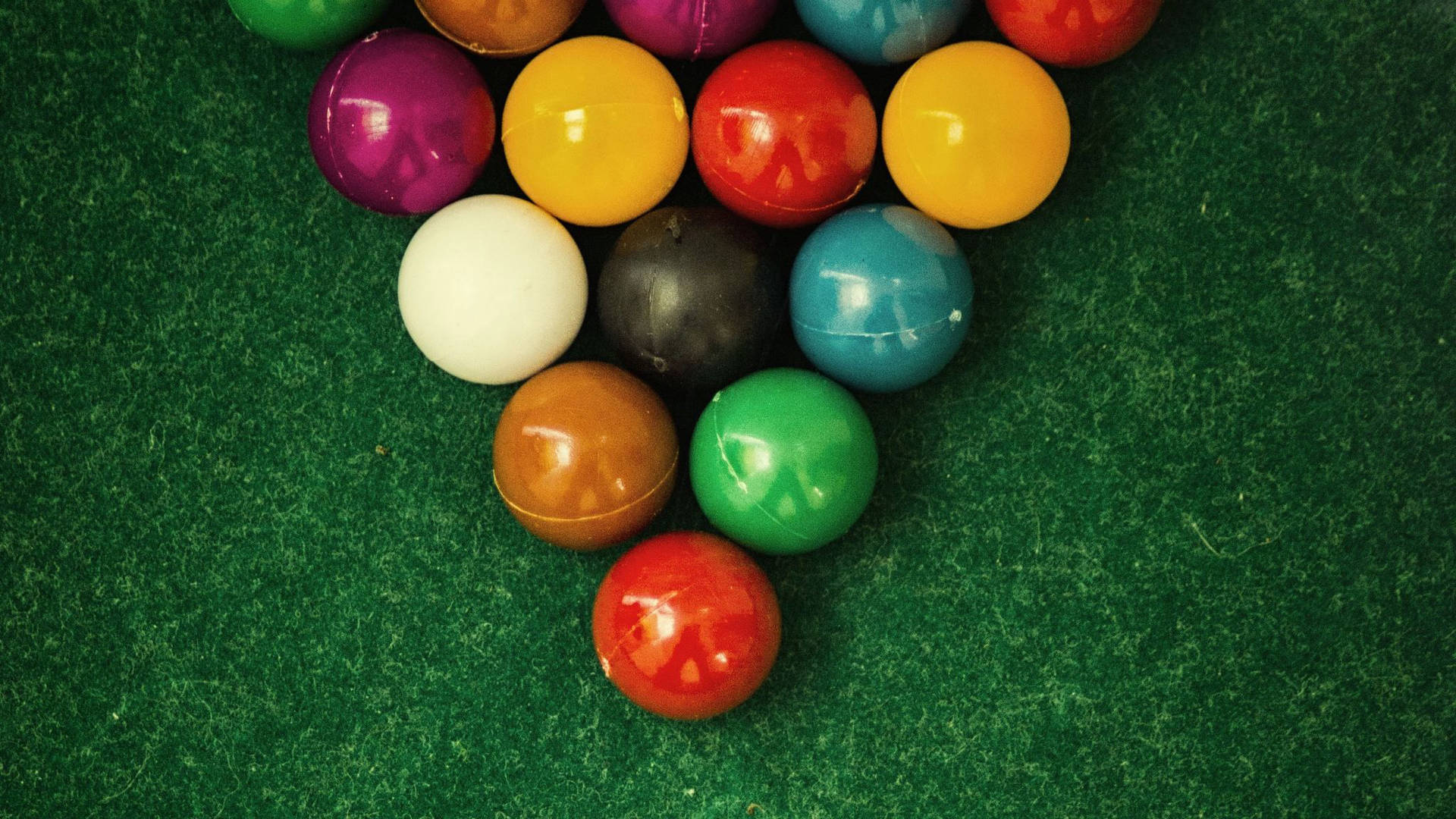 Multicolored Snooker Balls Background