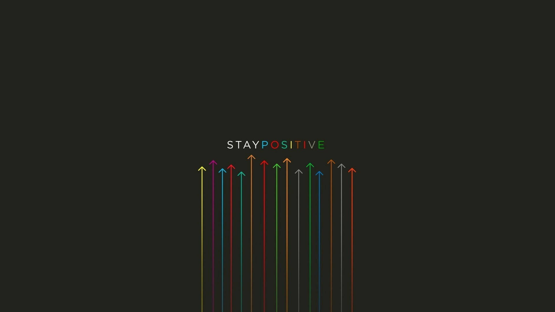 Multicolored Stay Positive Backgrounds Background