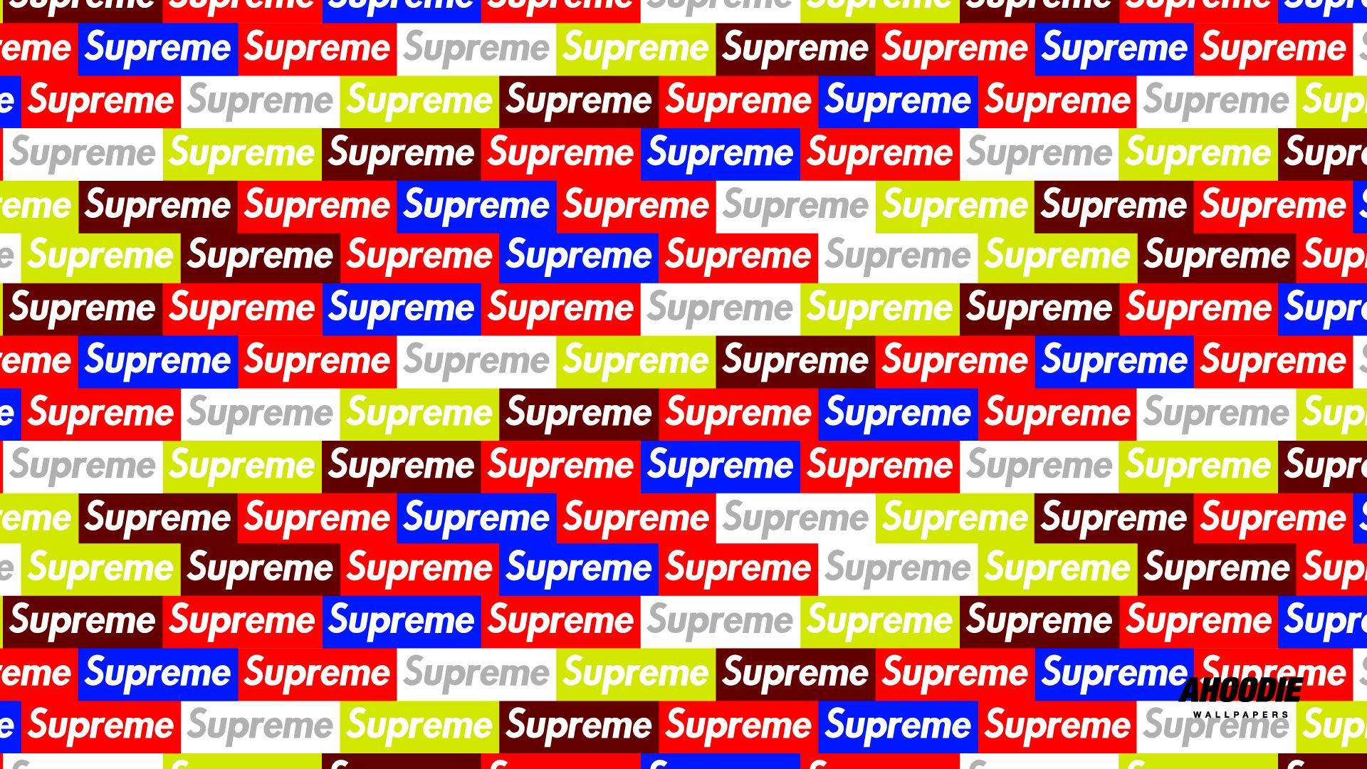 Multicolored Supreme Logo Laptop