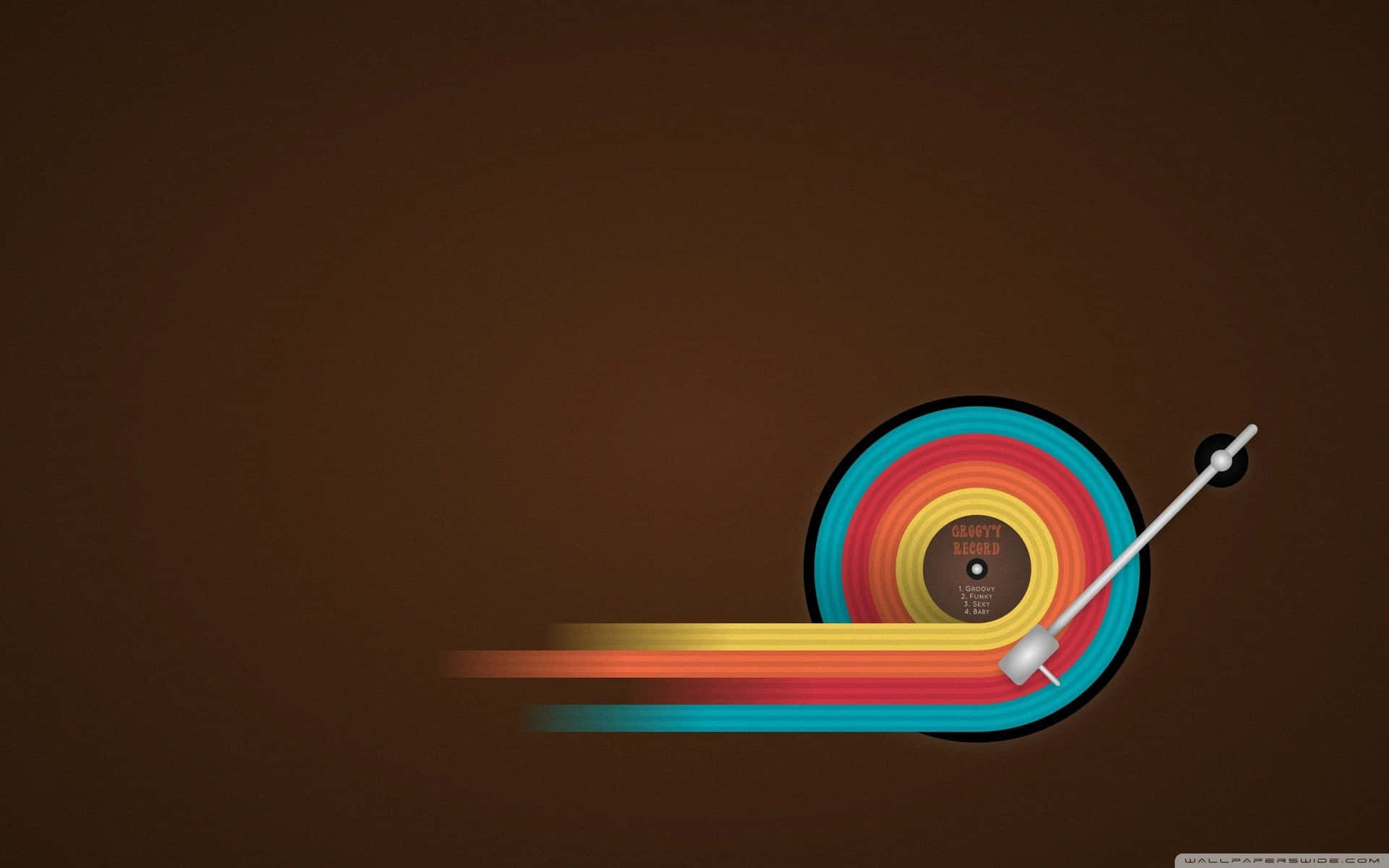 Multicolored Vinyl Record Digital Art Background