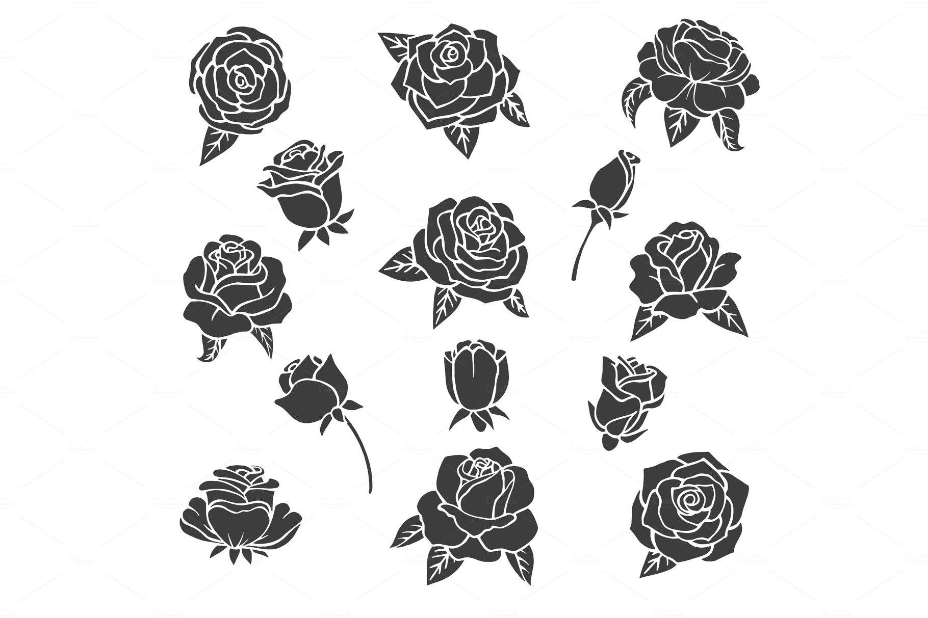 Multiple Black Roses Art