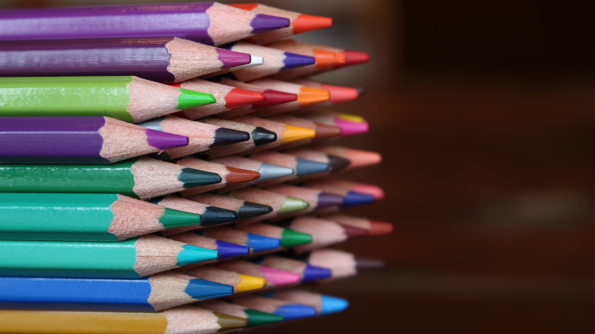 Multiple Color Pencil Stack Background