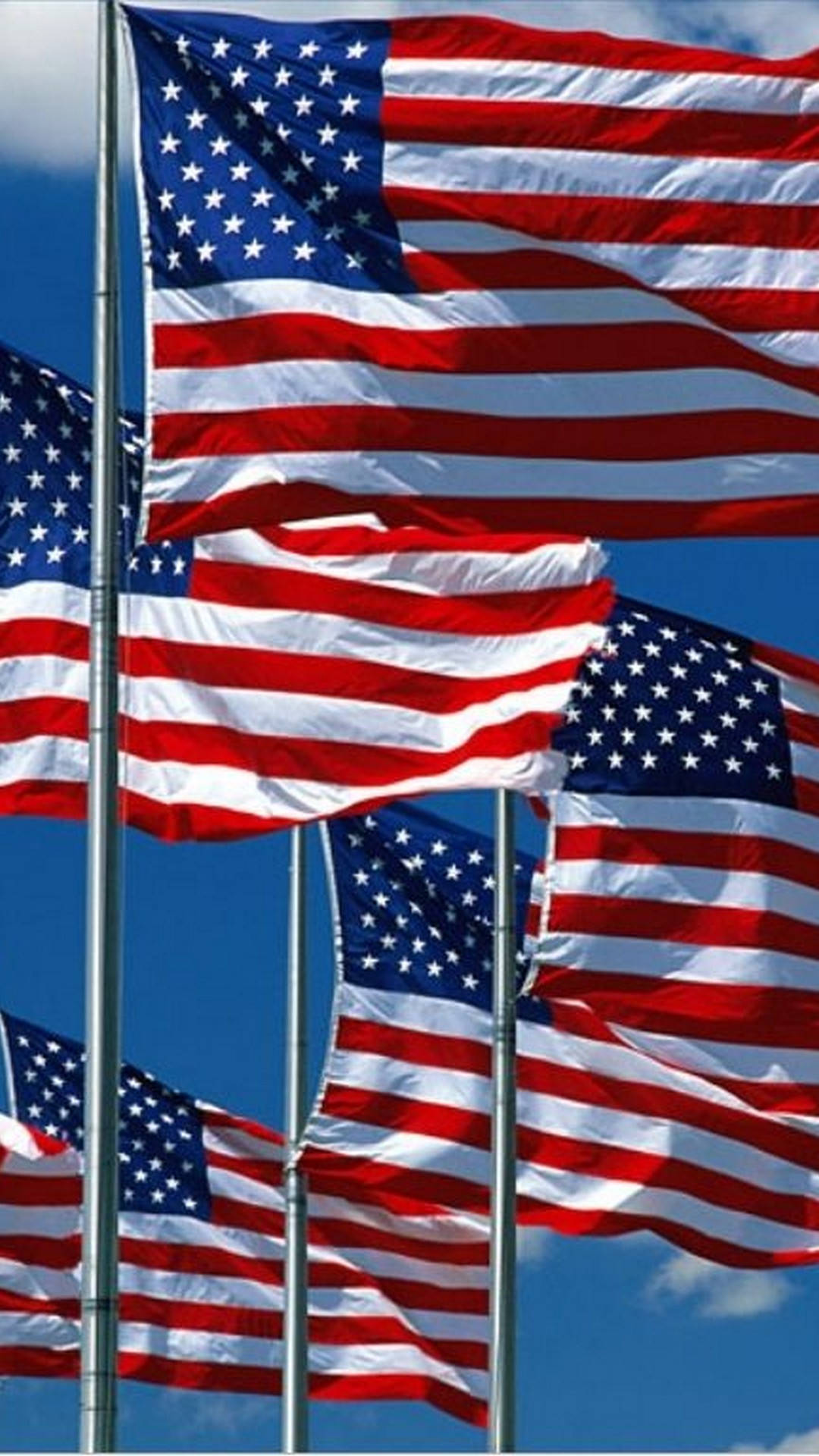 Multiple Flags Of America Iphone Background