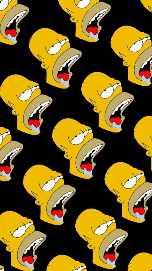 Multiple Homer Simpson Funny Background